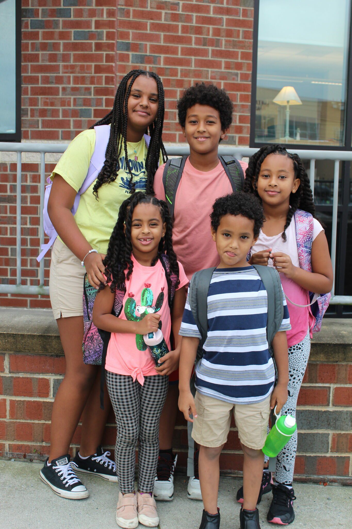 group of students on the first day