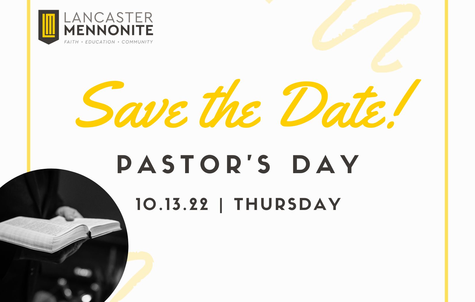 Pastors Day save the date