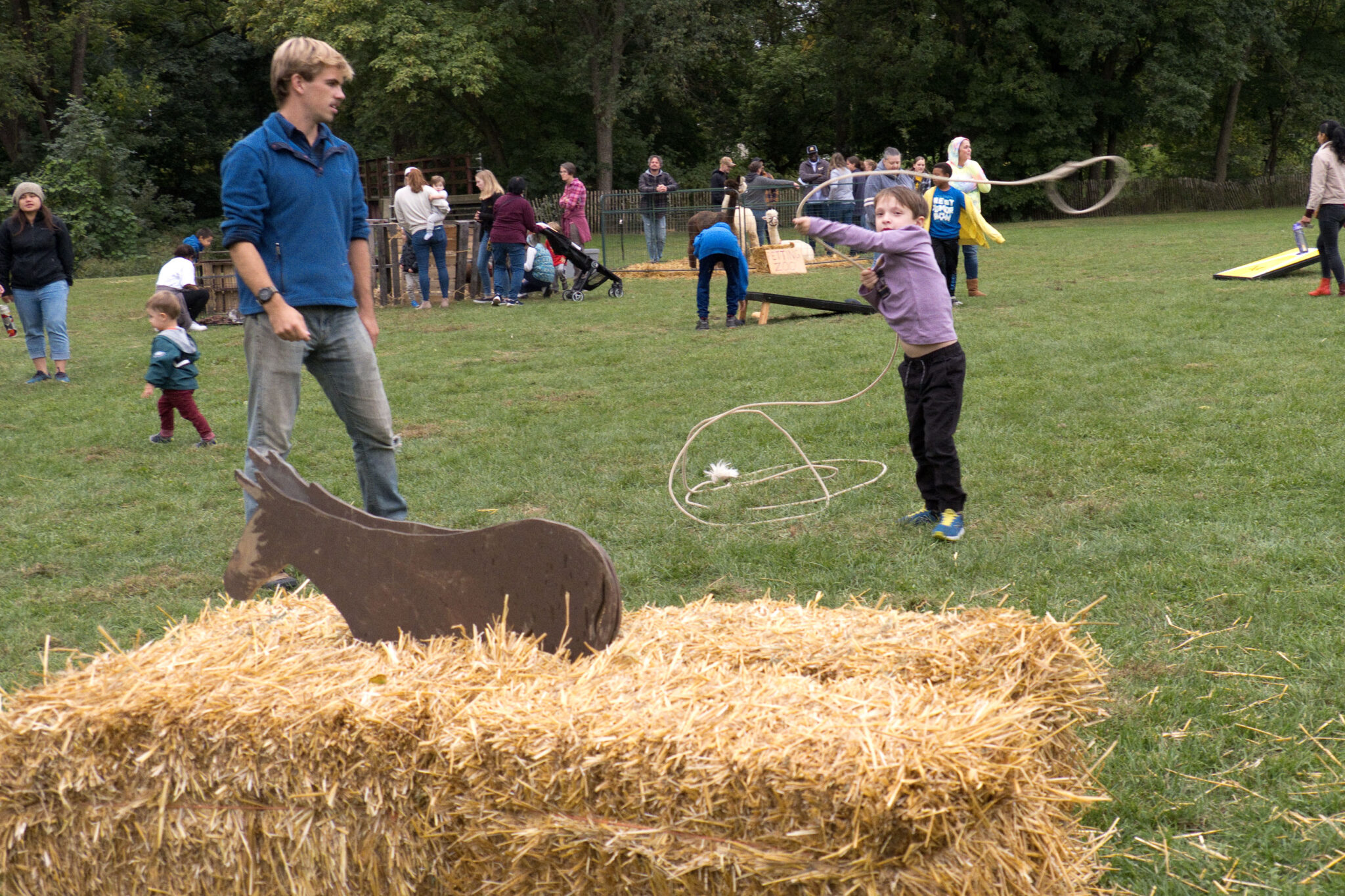 People enjoying Fall Fest activities