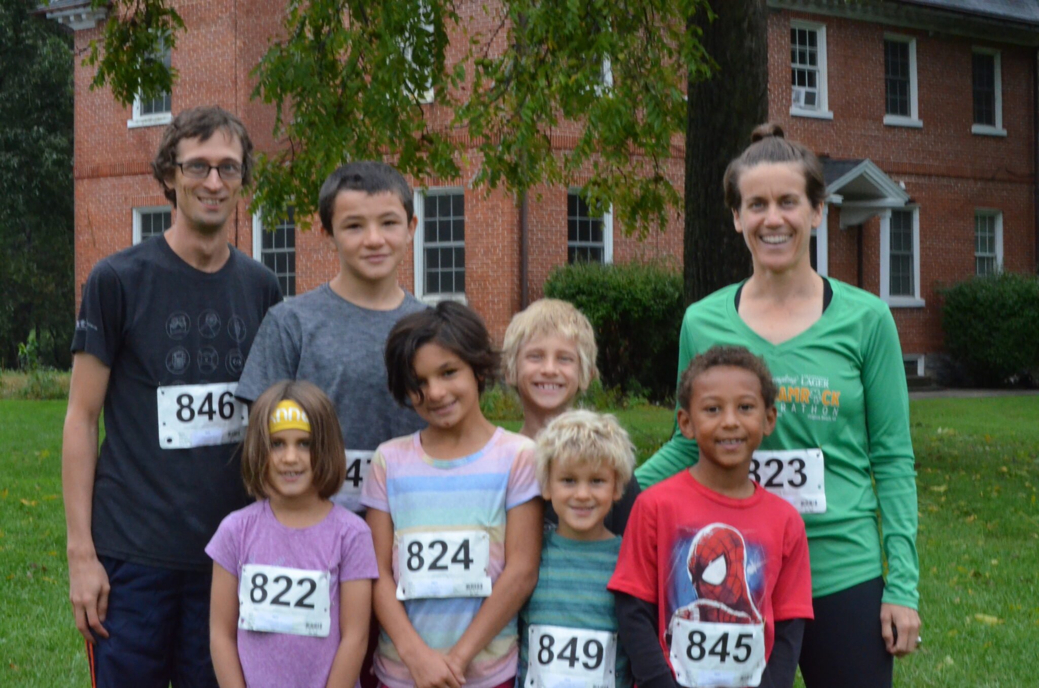 Family participating in the Iron Bridge Run