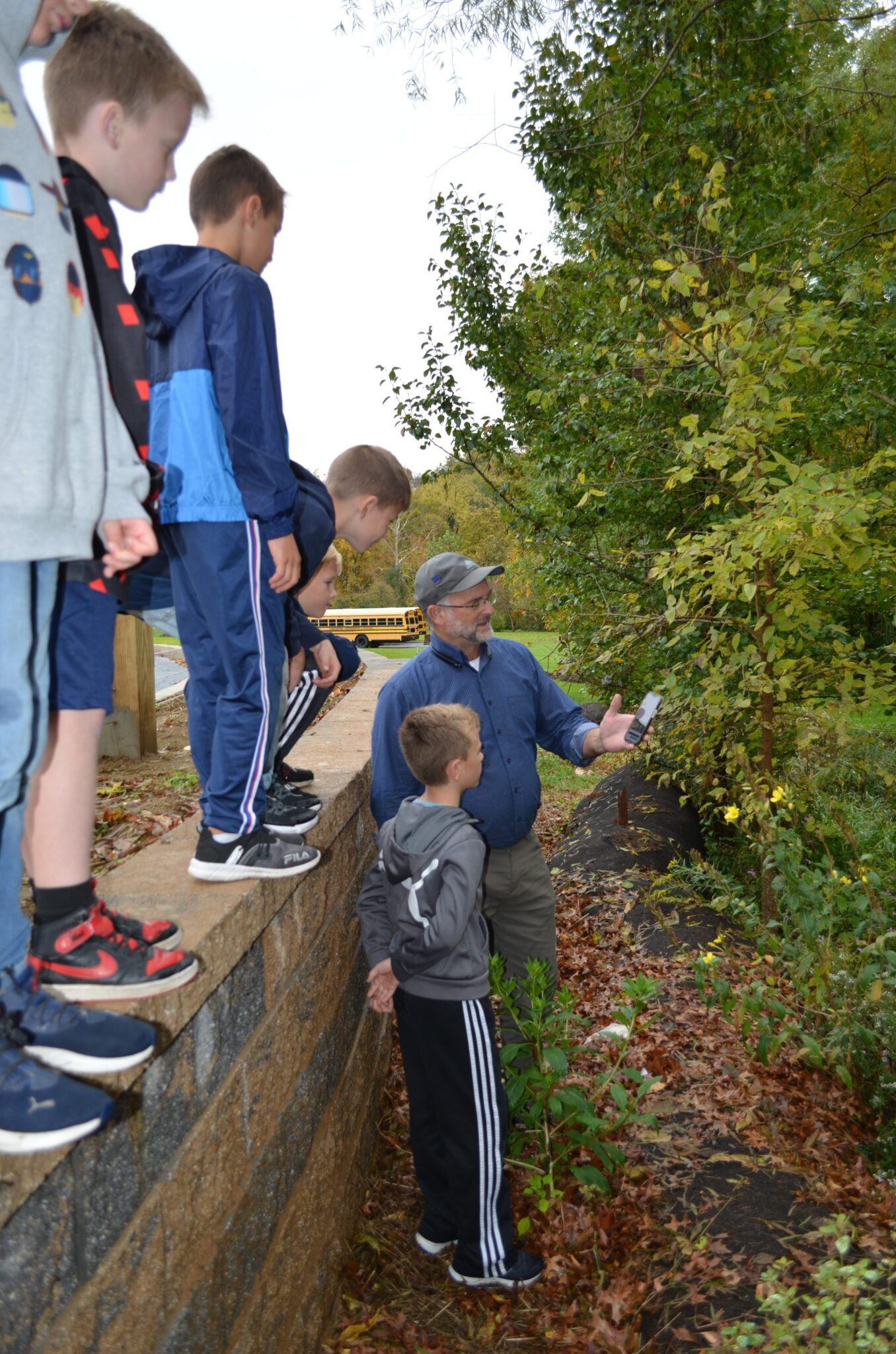 lm students in outdoor classroom