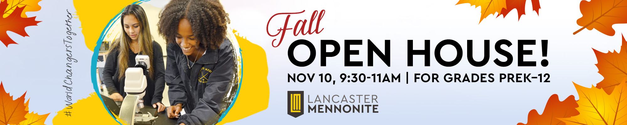 fall open house graphic