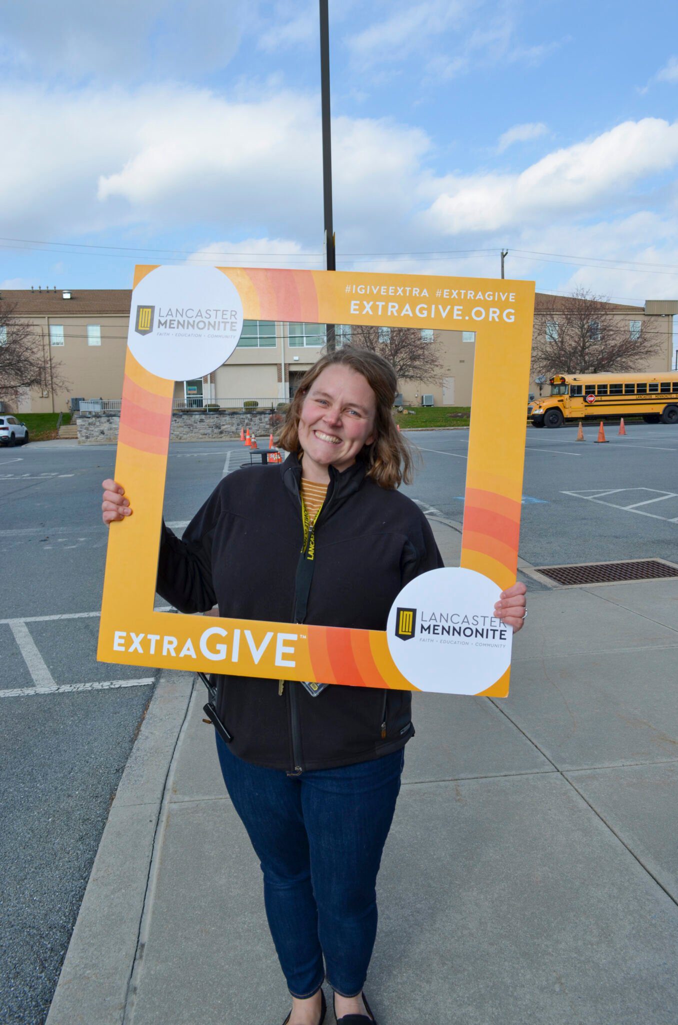 Lindsay Carson during Extragive morning drop off.