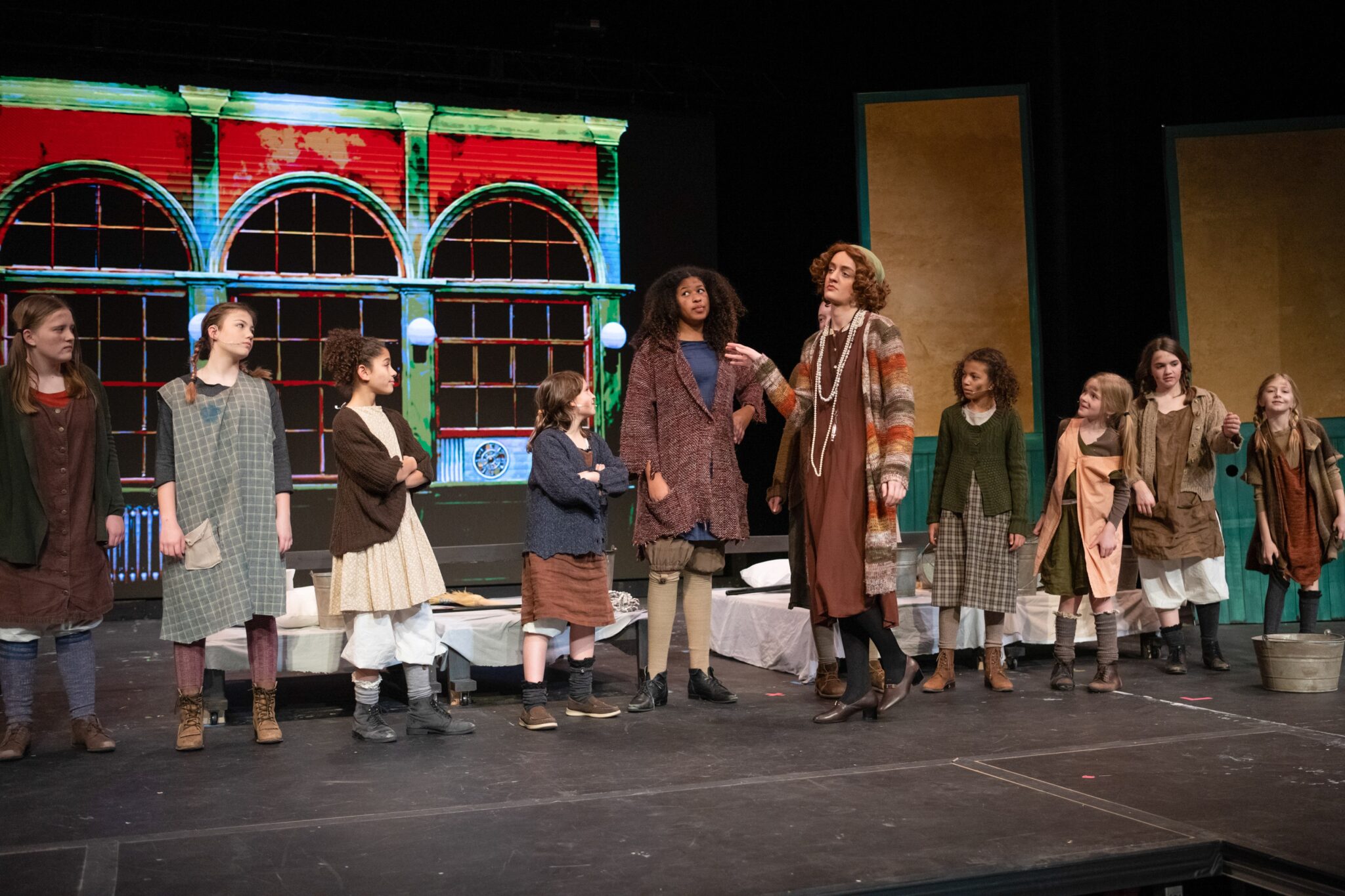 Students on Stage in Annie