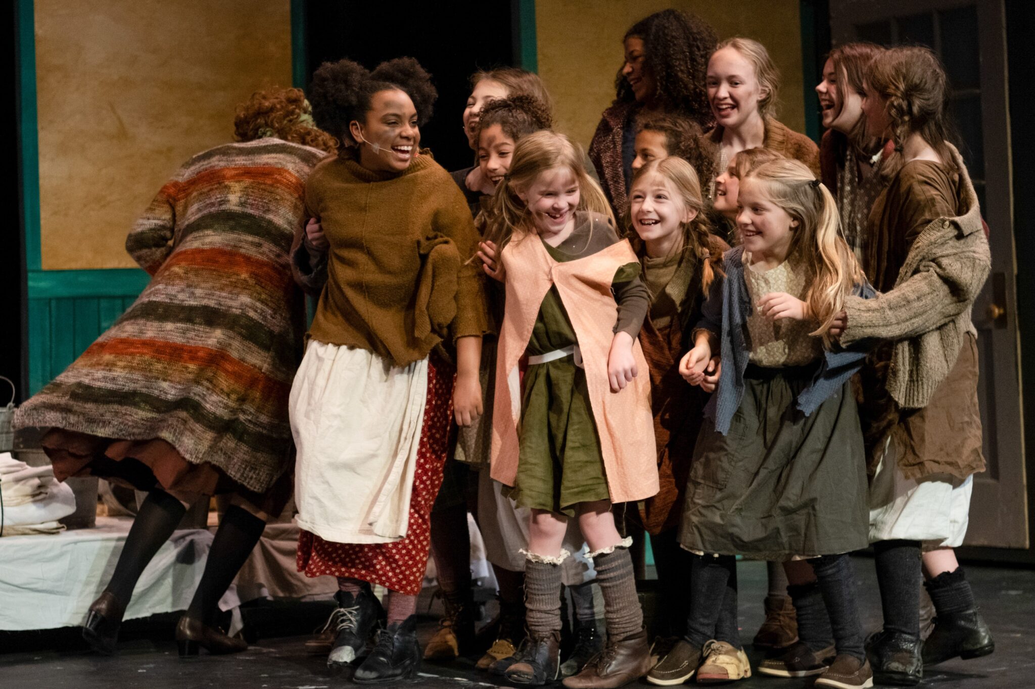 Students on Stage in Annie