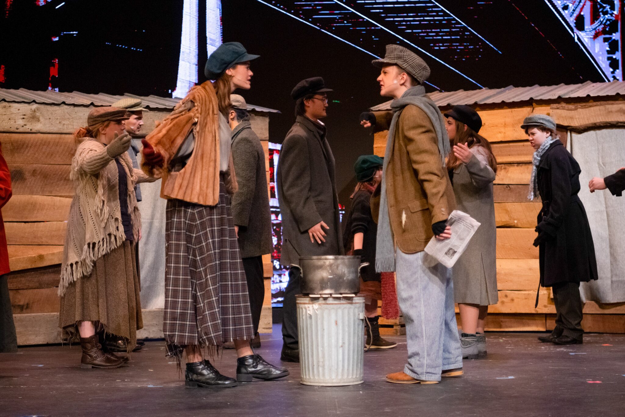 Students on Stage in Annie