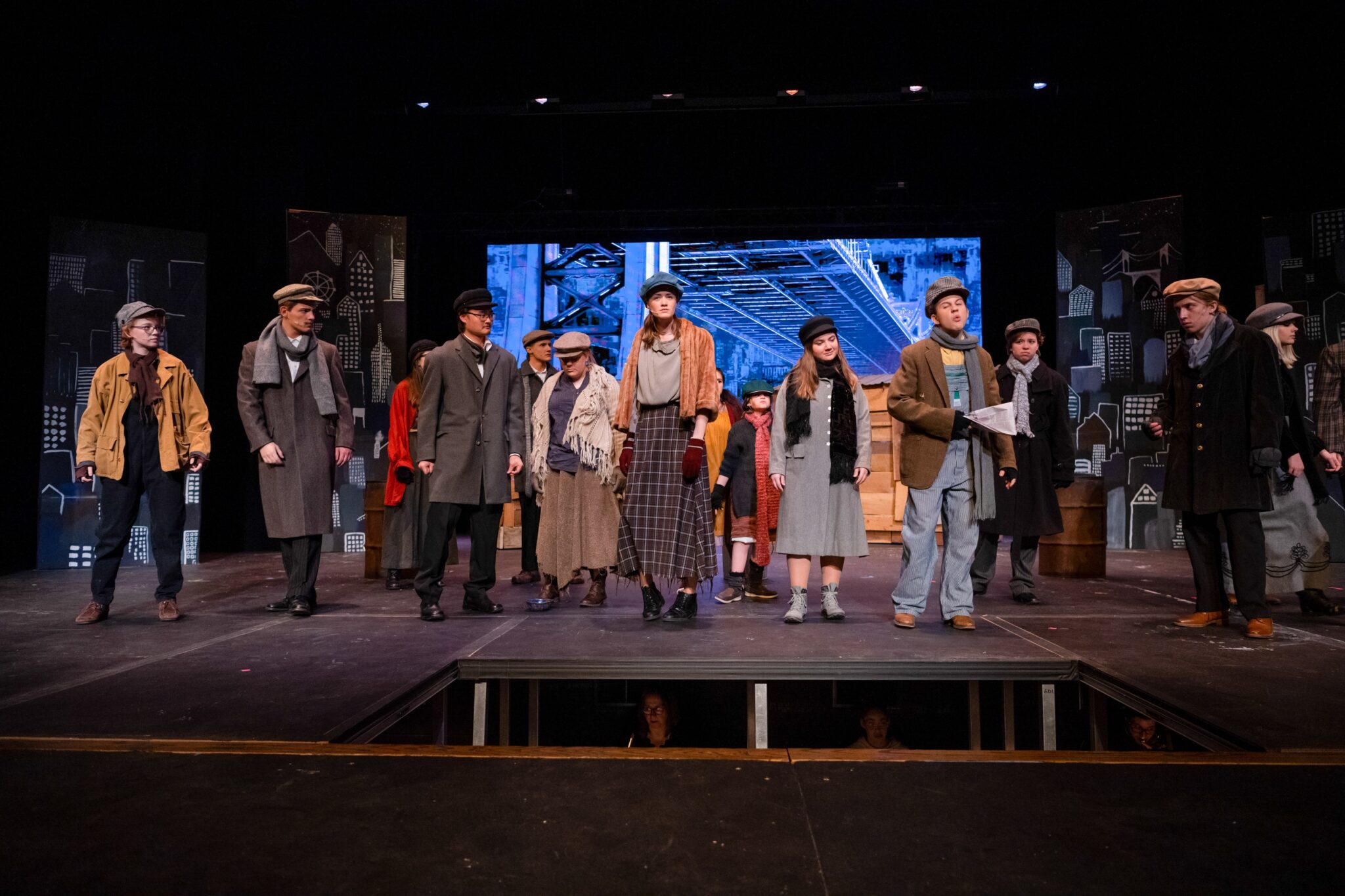 Students on Stage in Annie