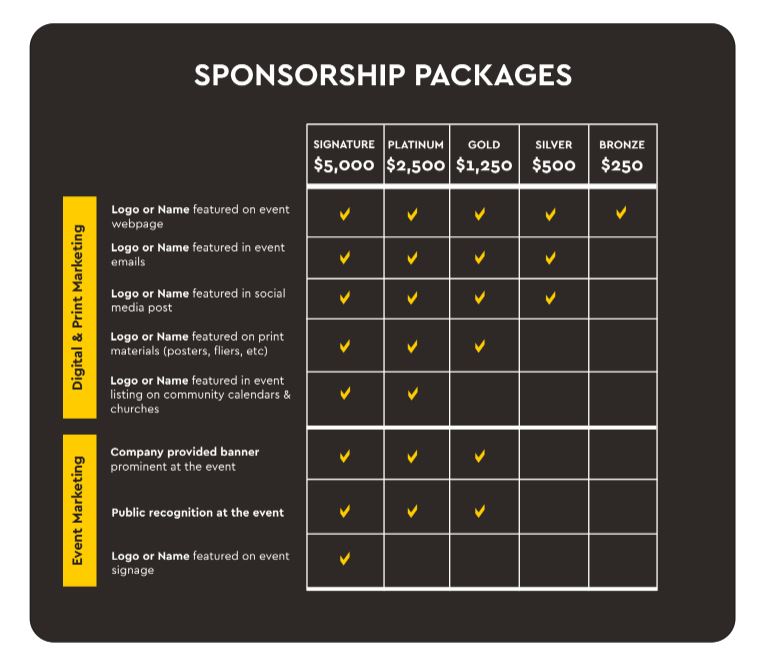 Homecoming Sponsorship graphic