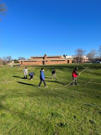 Students cleaning up during World Changers Week