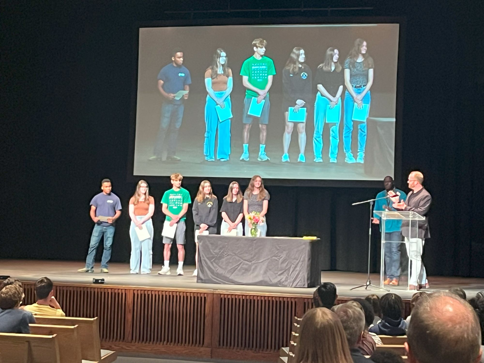 Students receiving their Department Awards.