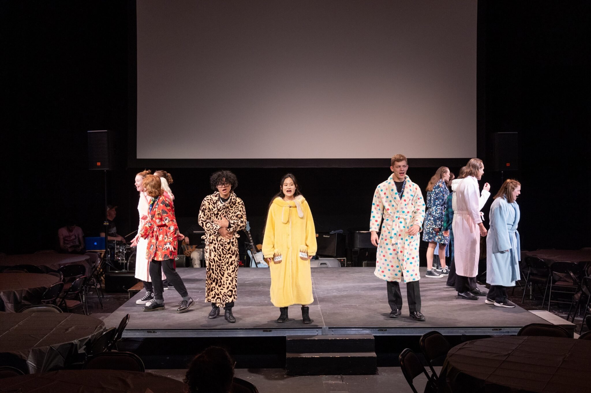 Students in production of 
