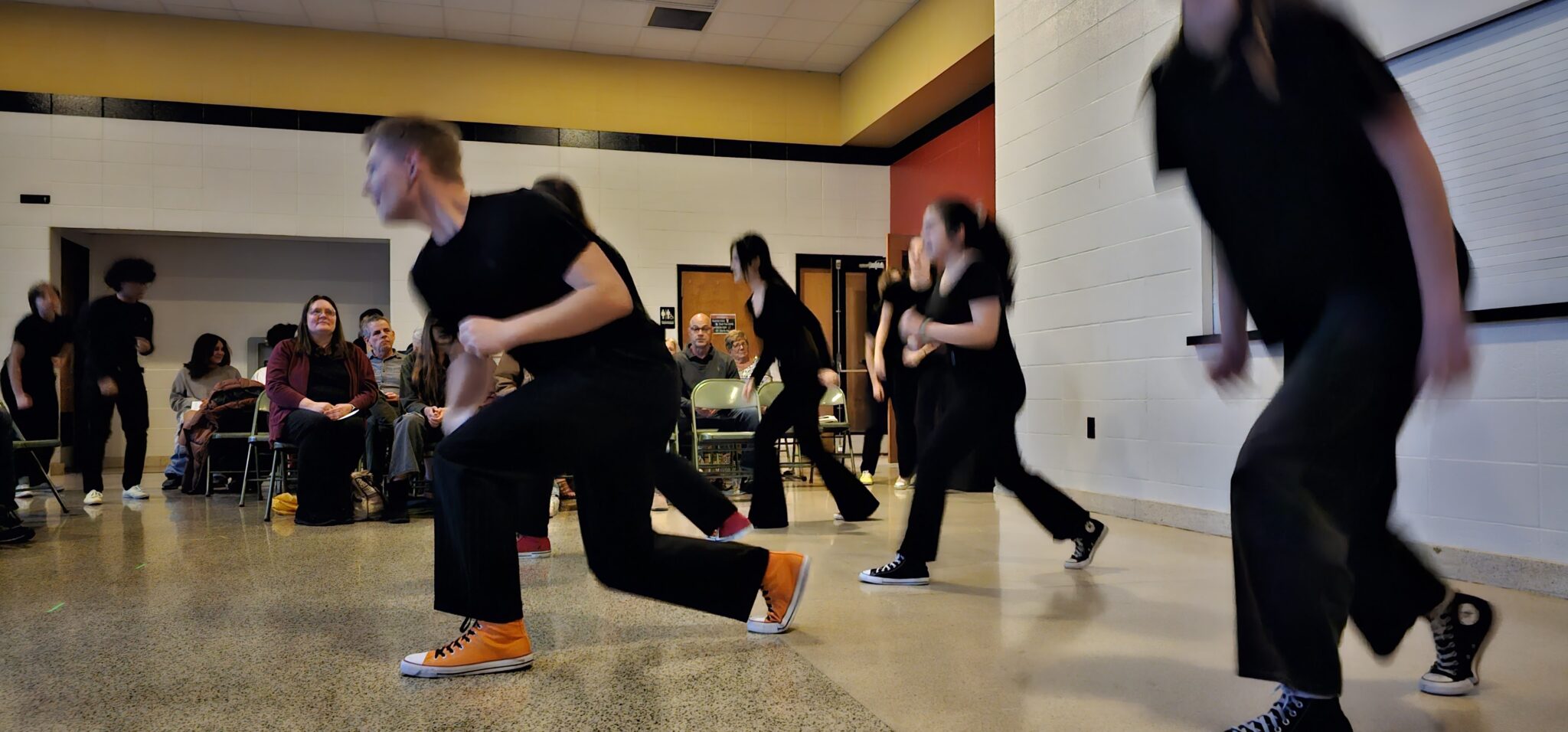 Students dancing