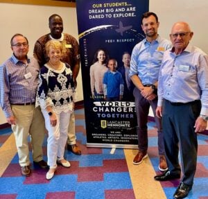 Dr. Badriaki and Jon Heinly with Class of 1960 alumni. 