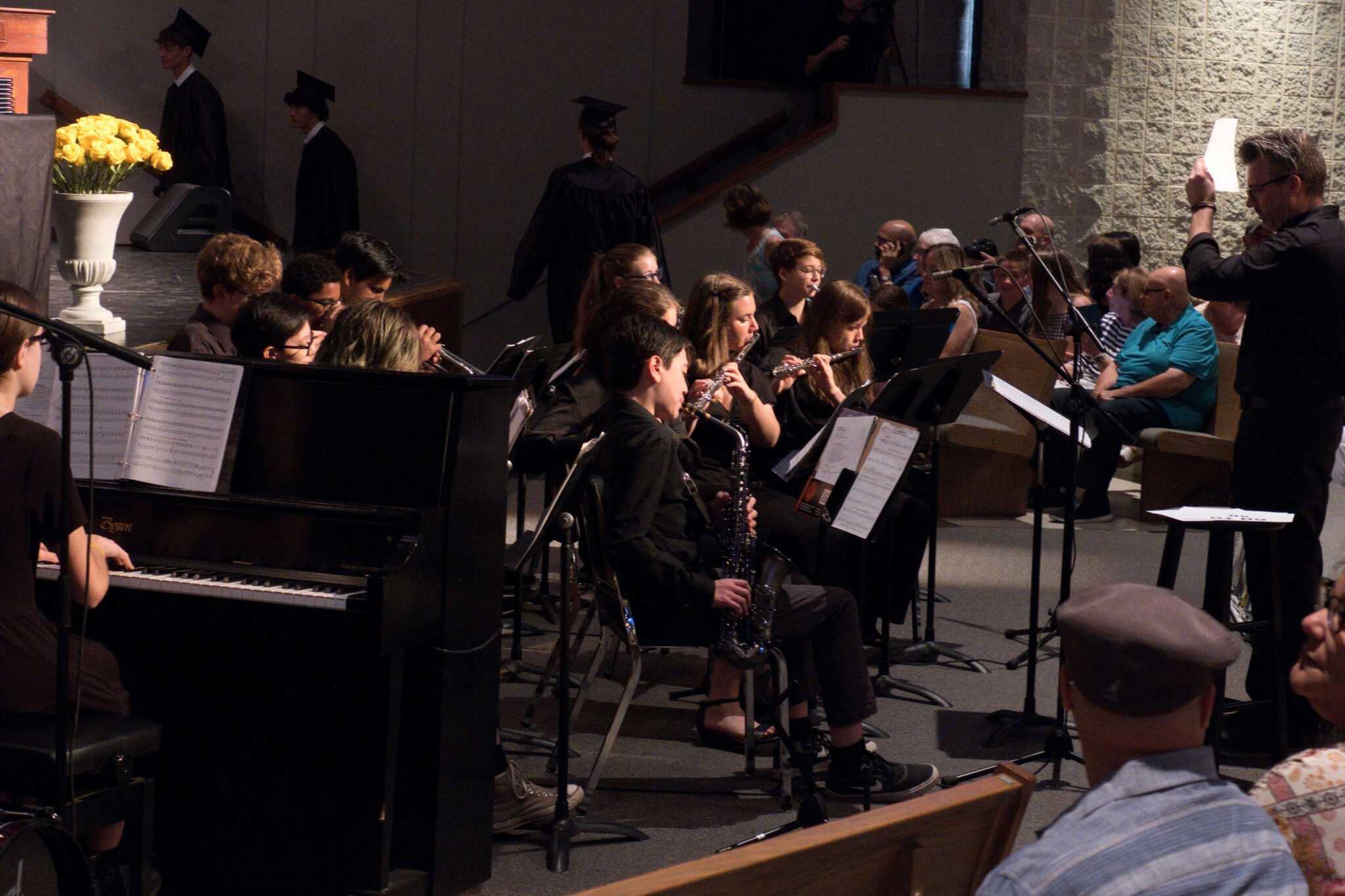 Student musicians at Graduation