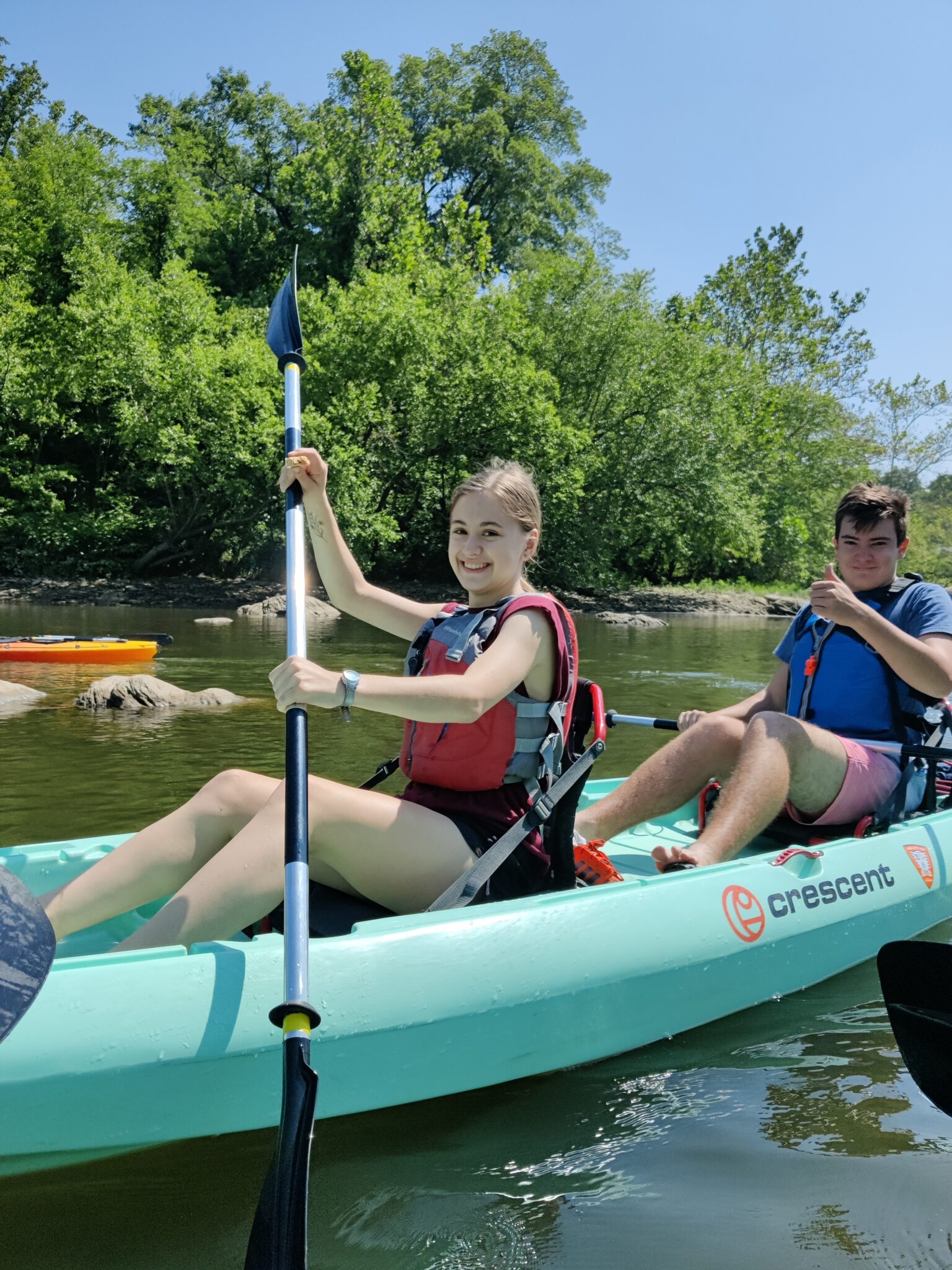 Students kayaking the Susquehanna