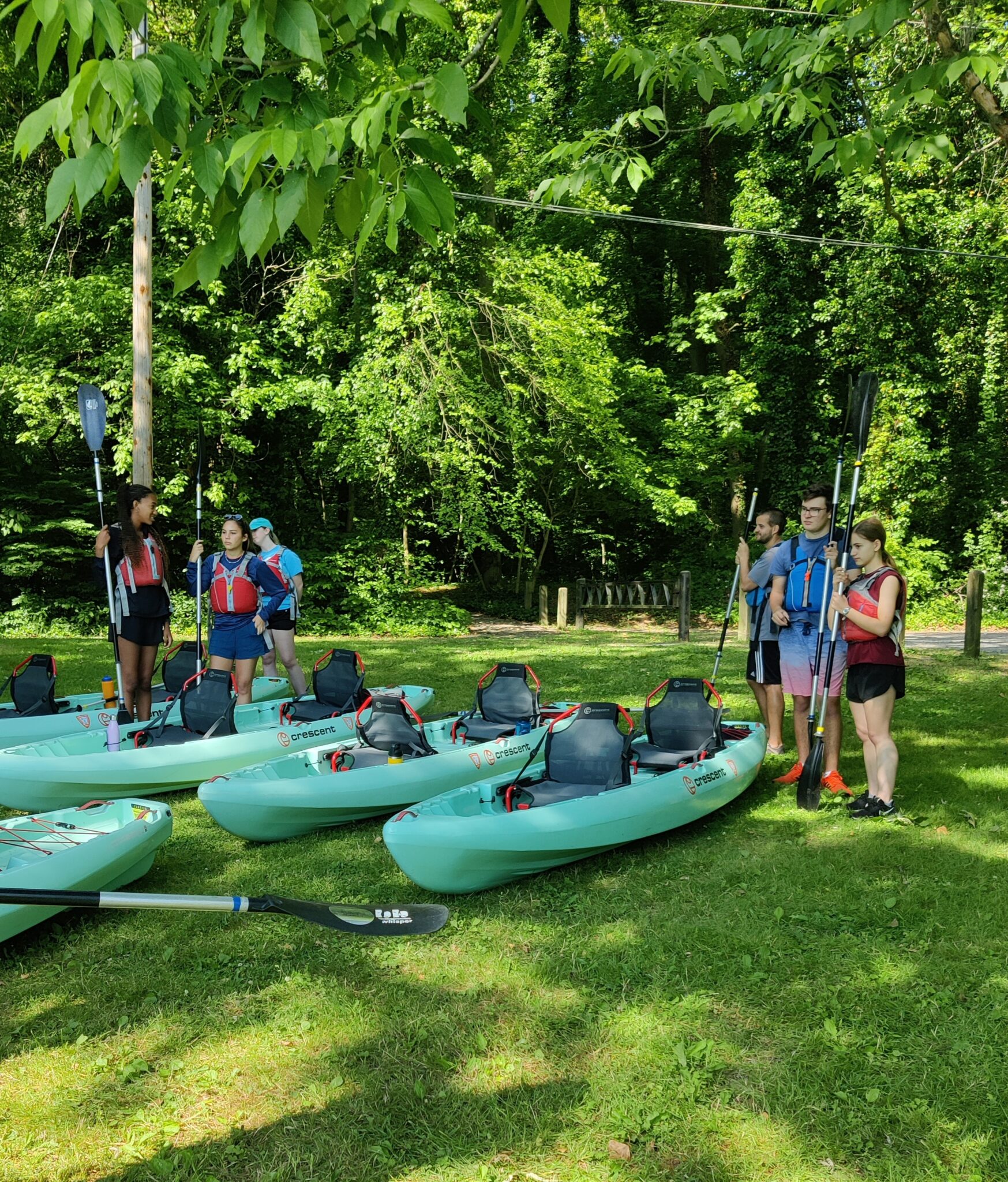 Students kayaking the Susquehanna