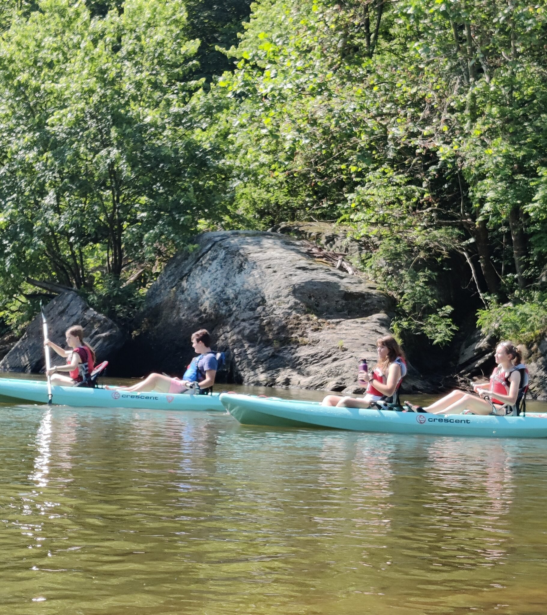 Students kayaking the Susquehanna
