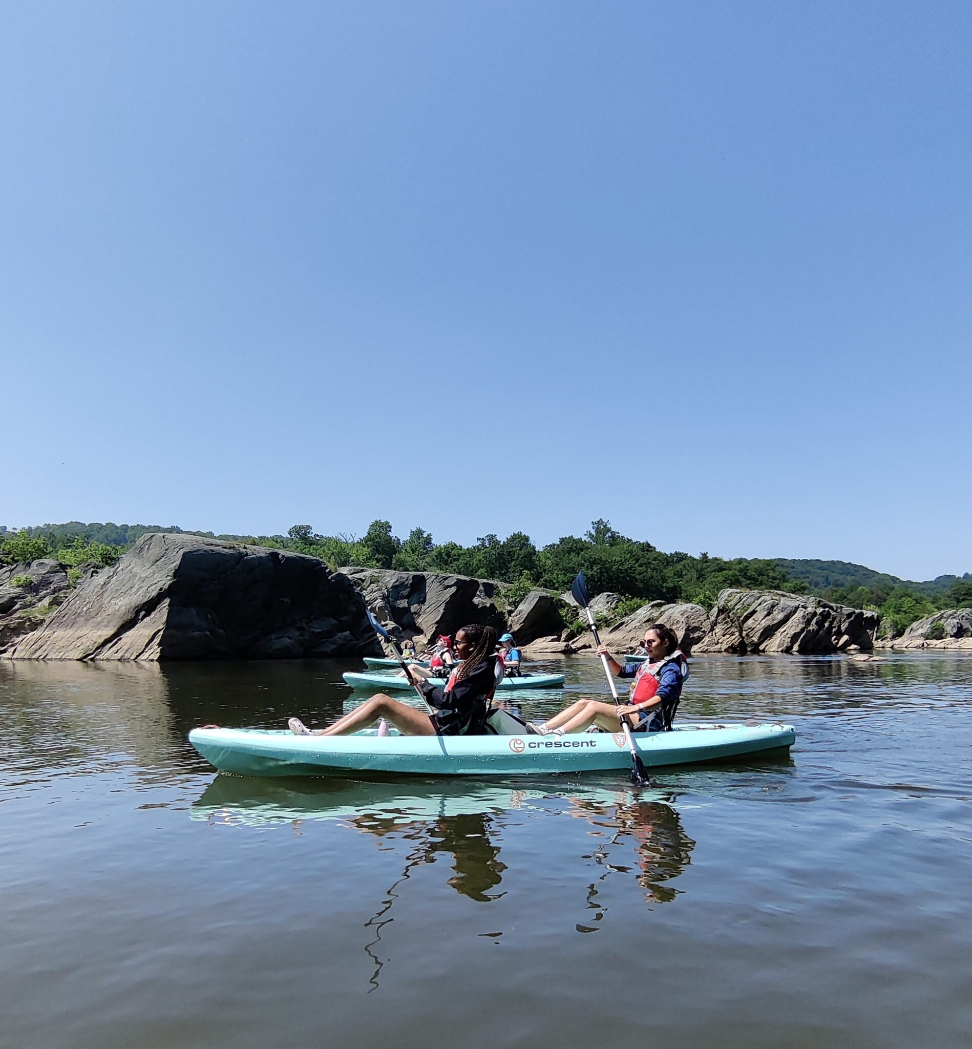 Students kayaking the Susquehanna