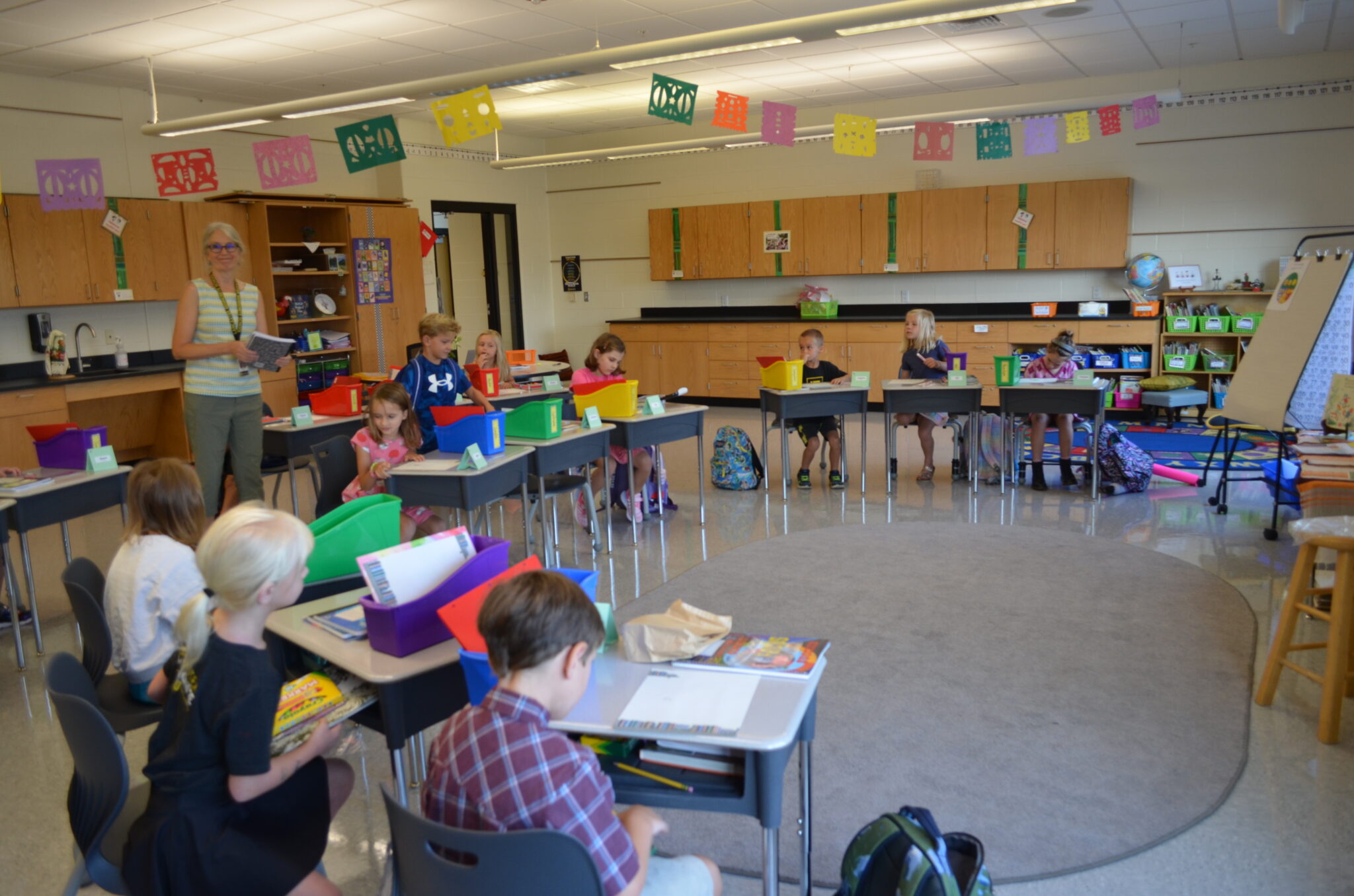 students in class
