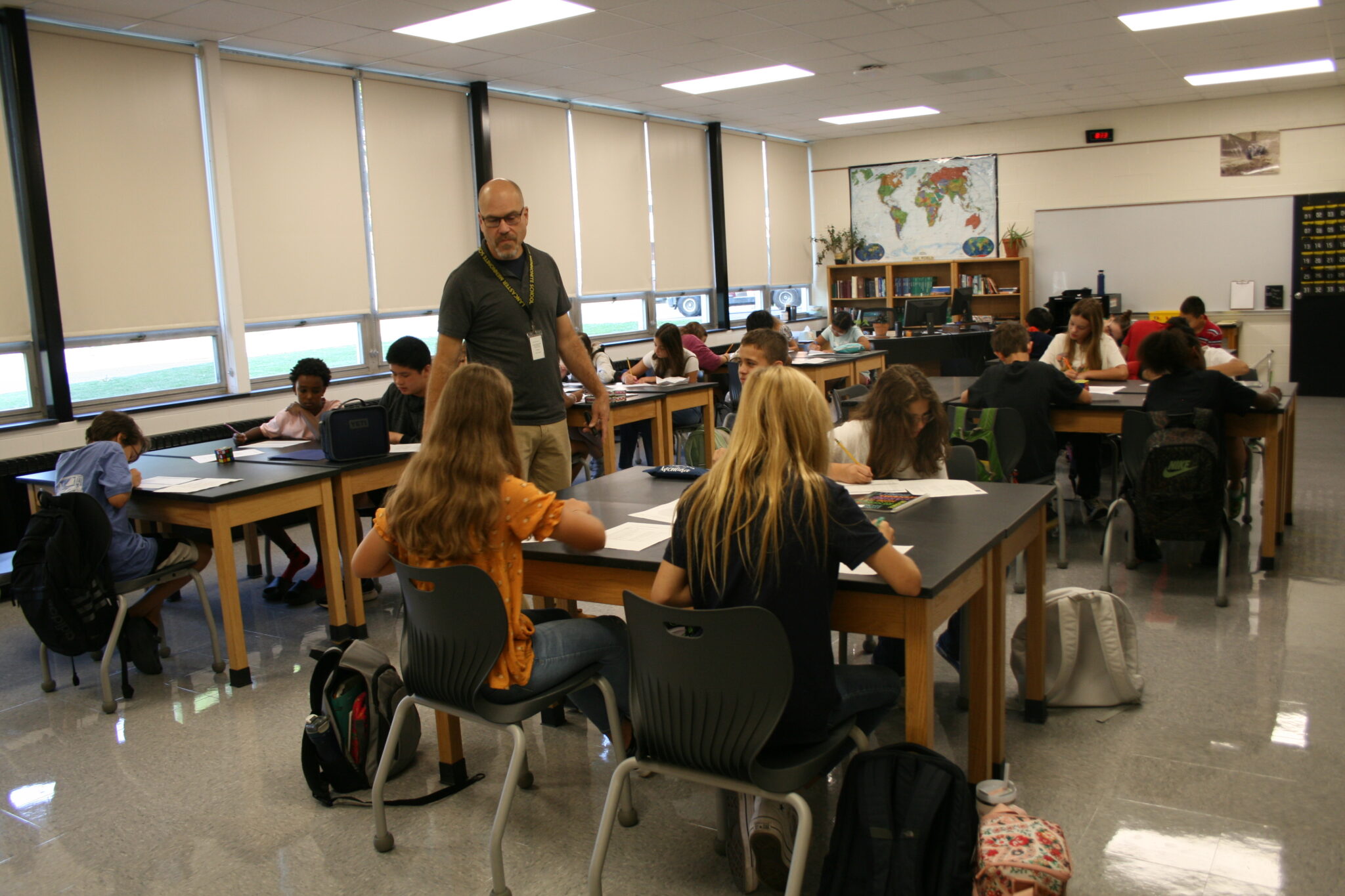 Lm students doing classwork
