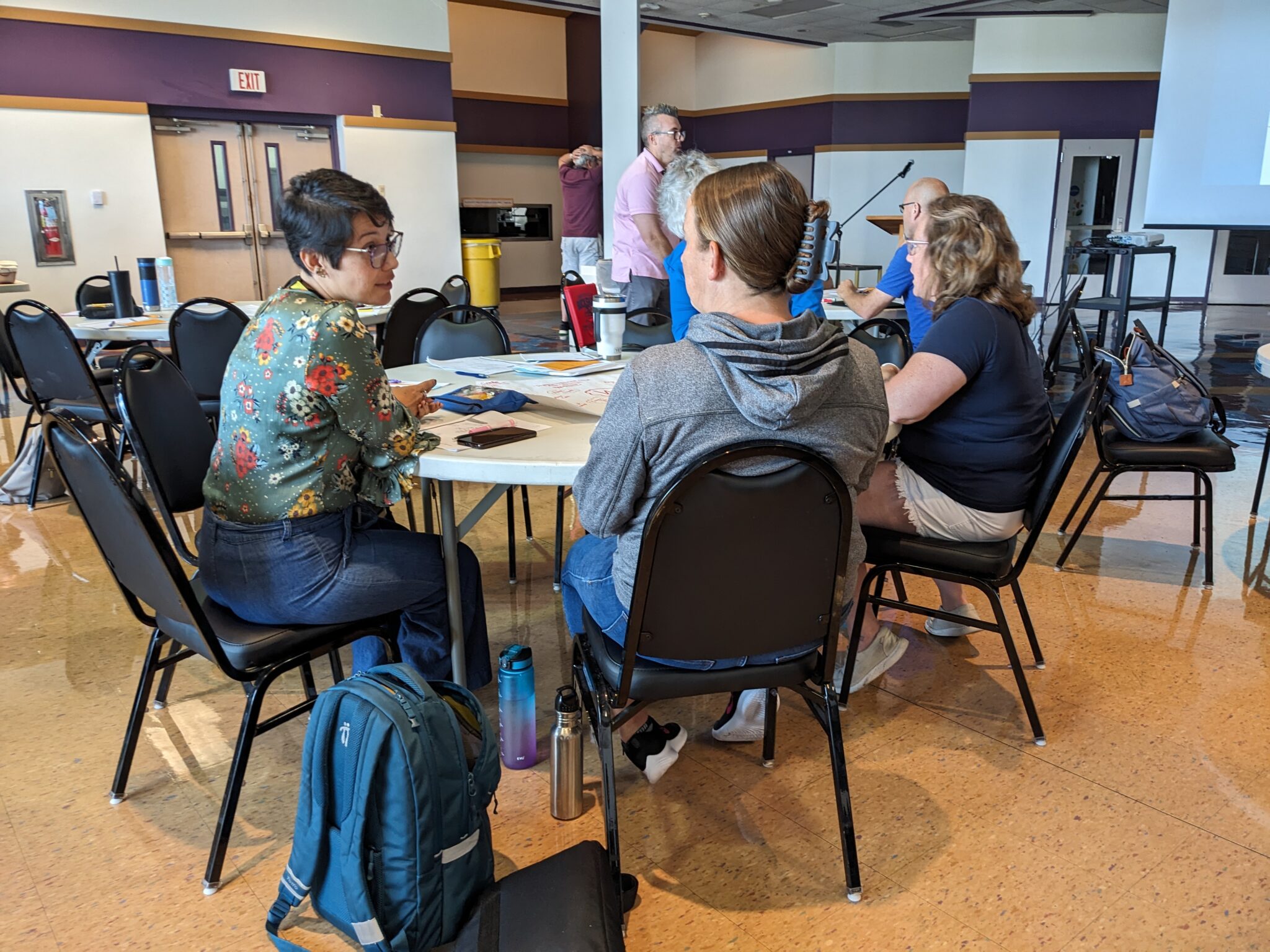 Teachers sitting around talking