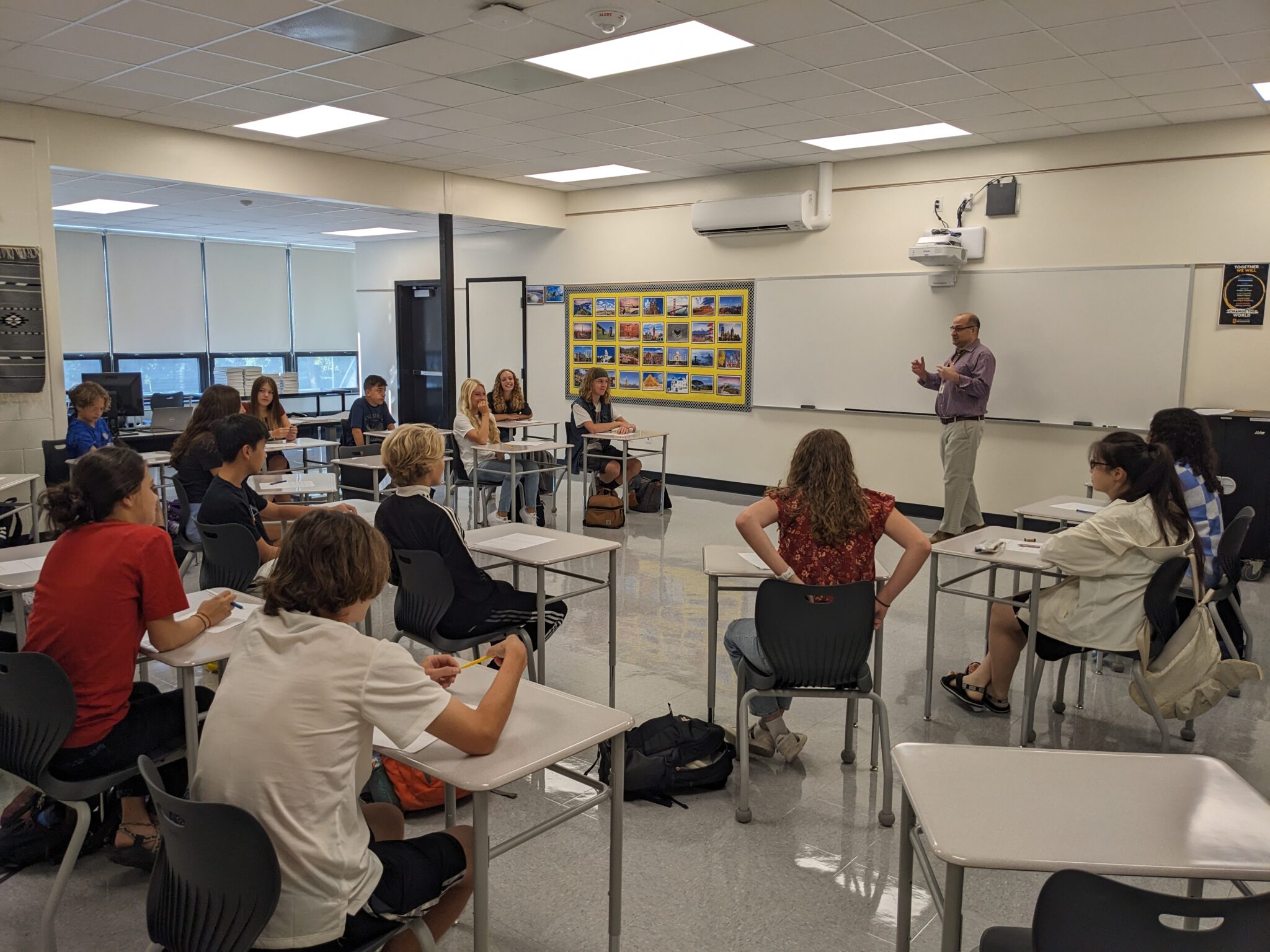 High School students in class.