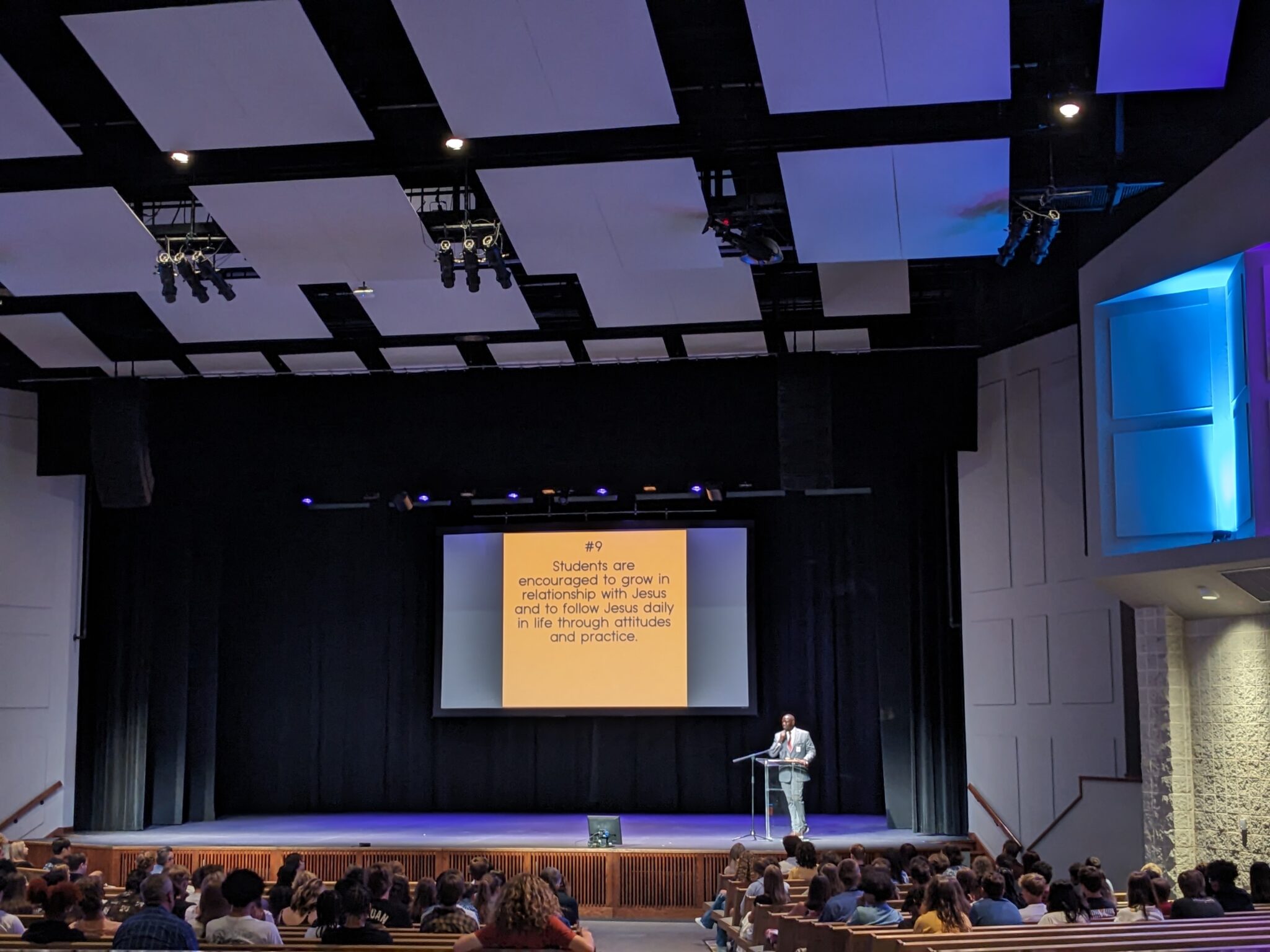 Dr. Badriaki speaking at Chapel
