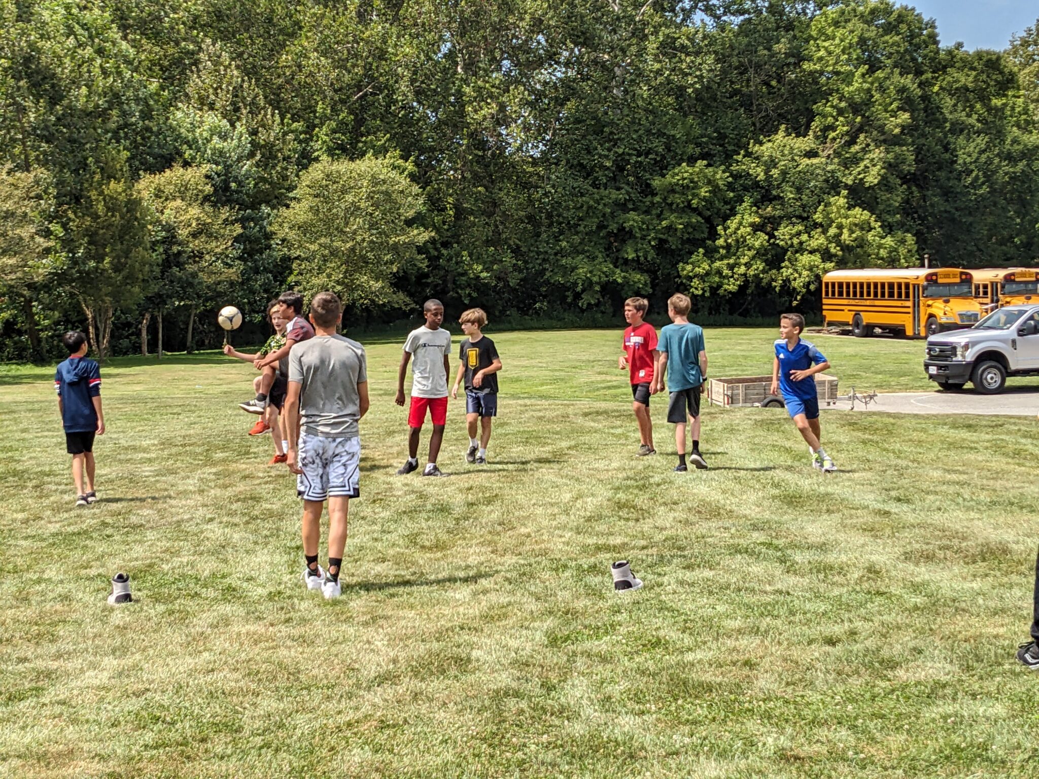 students playing outside.
