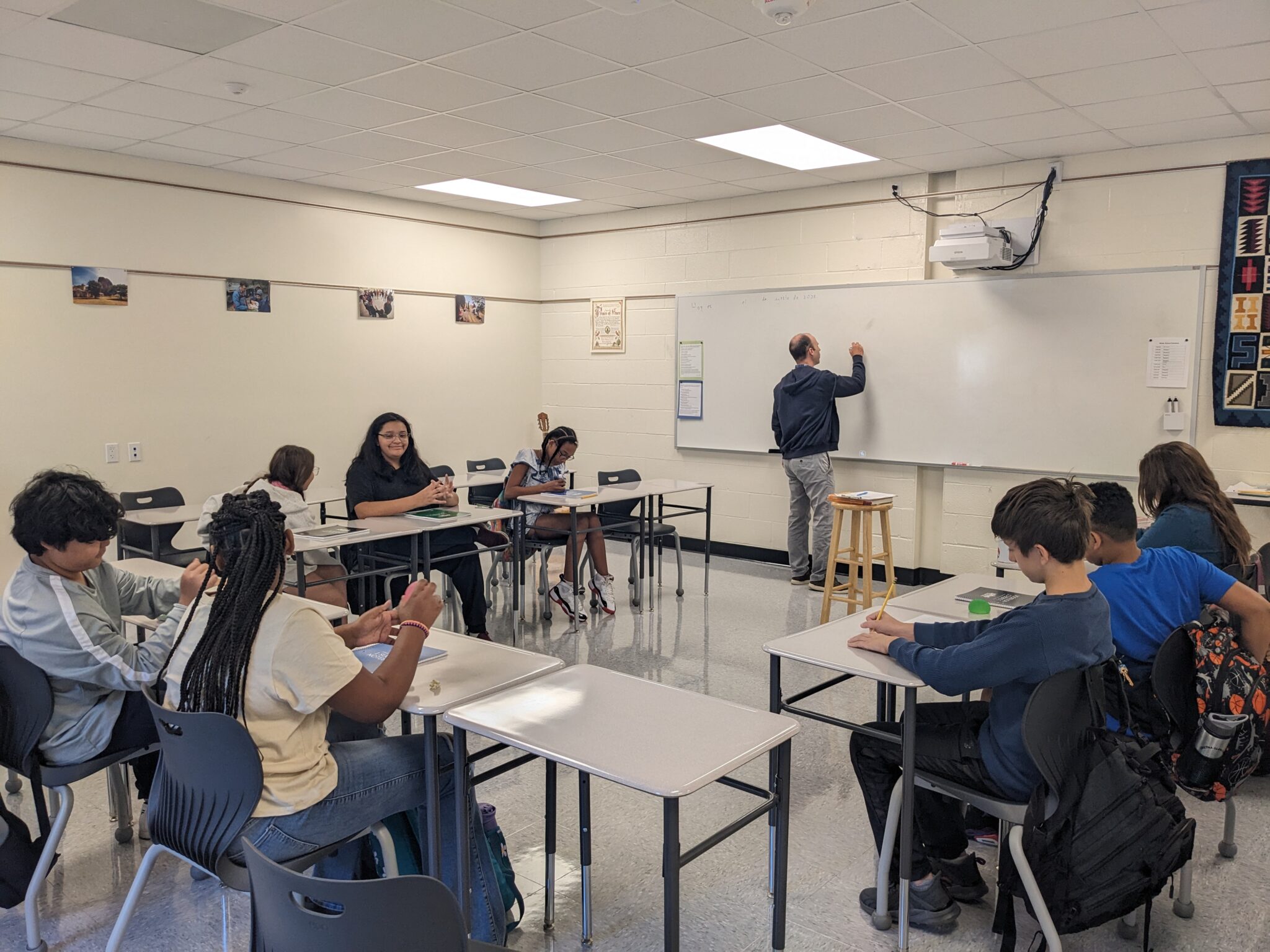 students in class