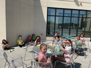 STUDENTS ENJOY THE PRIVILEGE OF “LUNCH WITH THE PRINCIPAL” AFTER DEMONSTRATING SCHOOL VALUES.