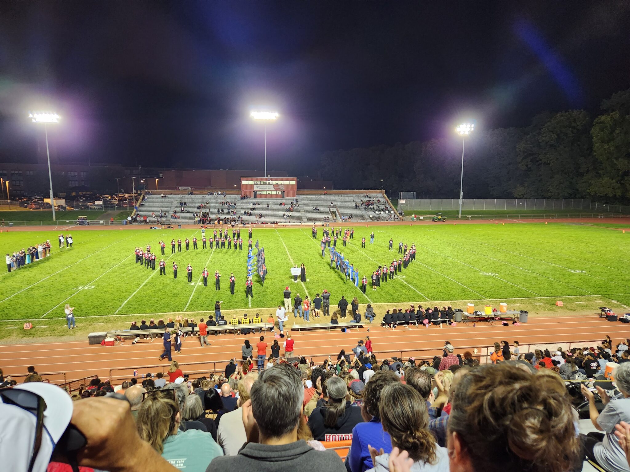 Teasia Myers-Pena being honored at McCaskey Homecoming