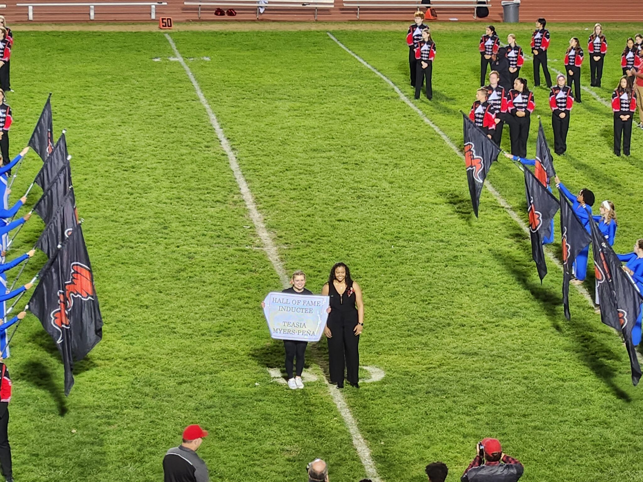 Teasia Myers-Pena on the field