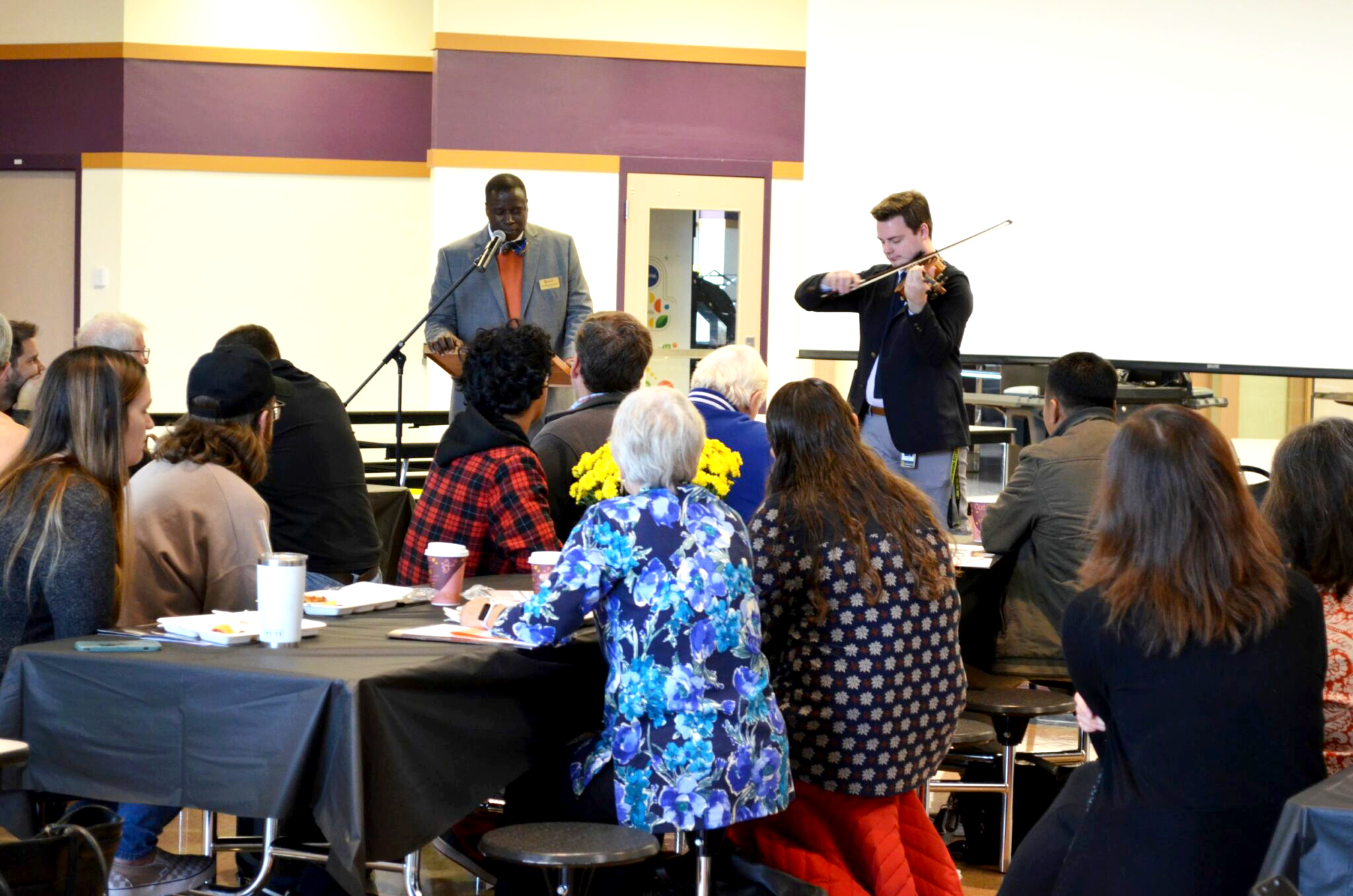Dr. Badriaki speaking at Pastor's Day