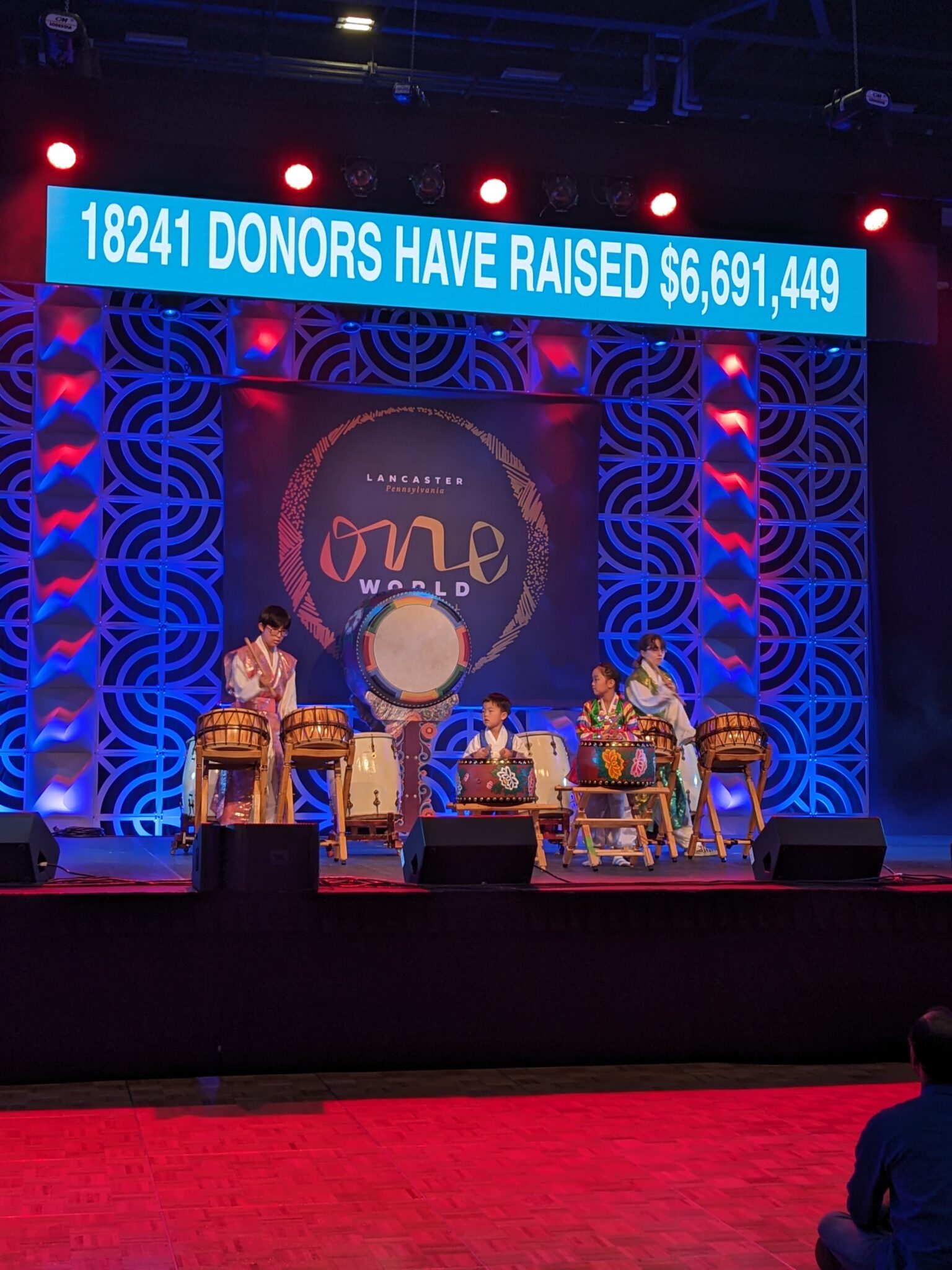 One World student drummers