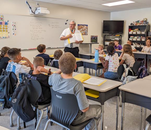 Middle school students in the classroom