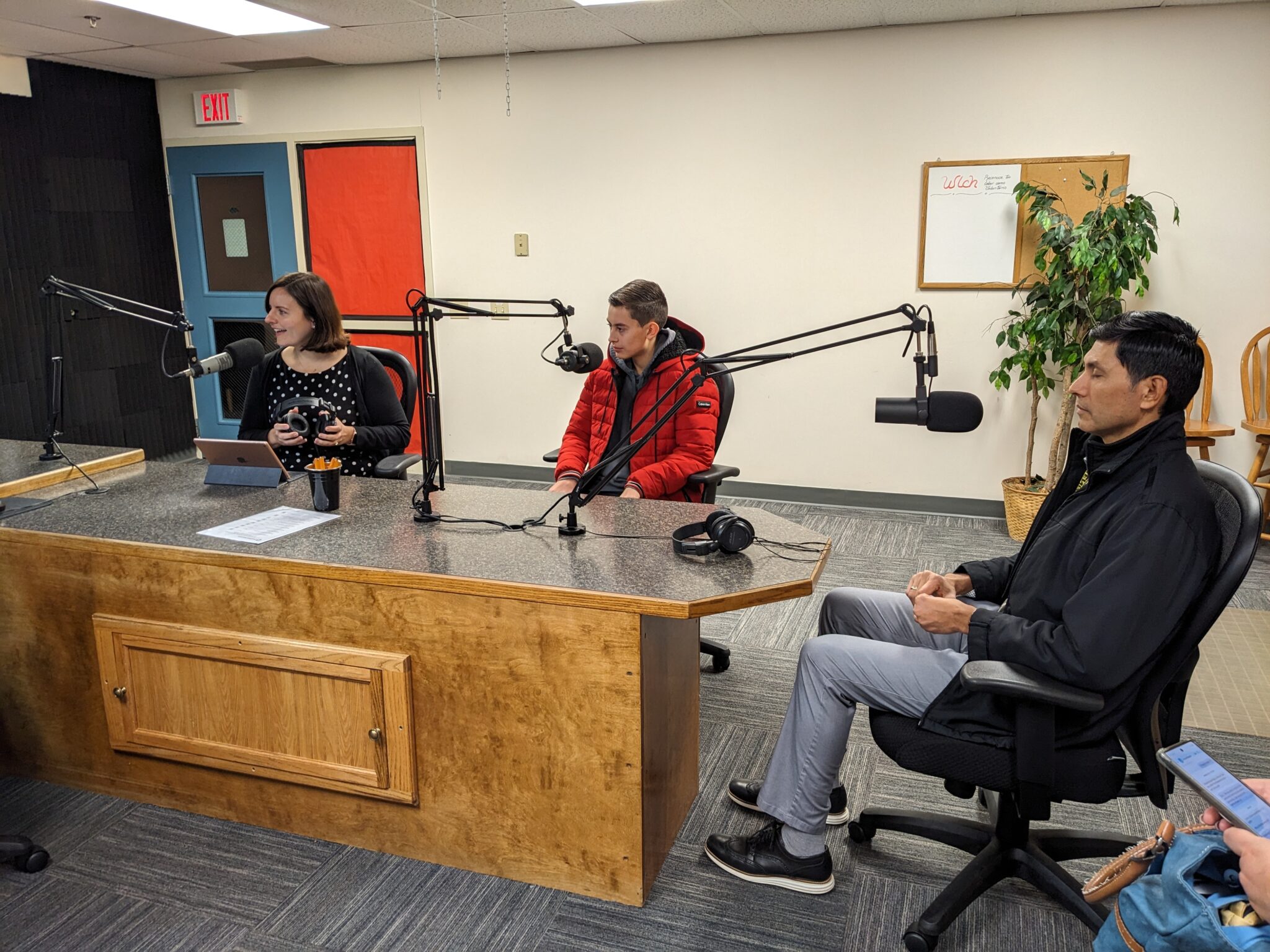 LM student Tony de la Rosa and Teacher, Horacio de la Rosa at Radio Centro Interview