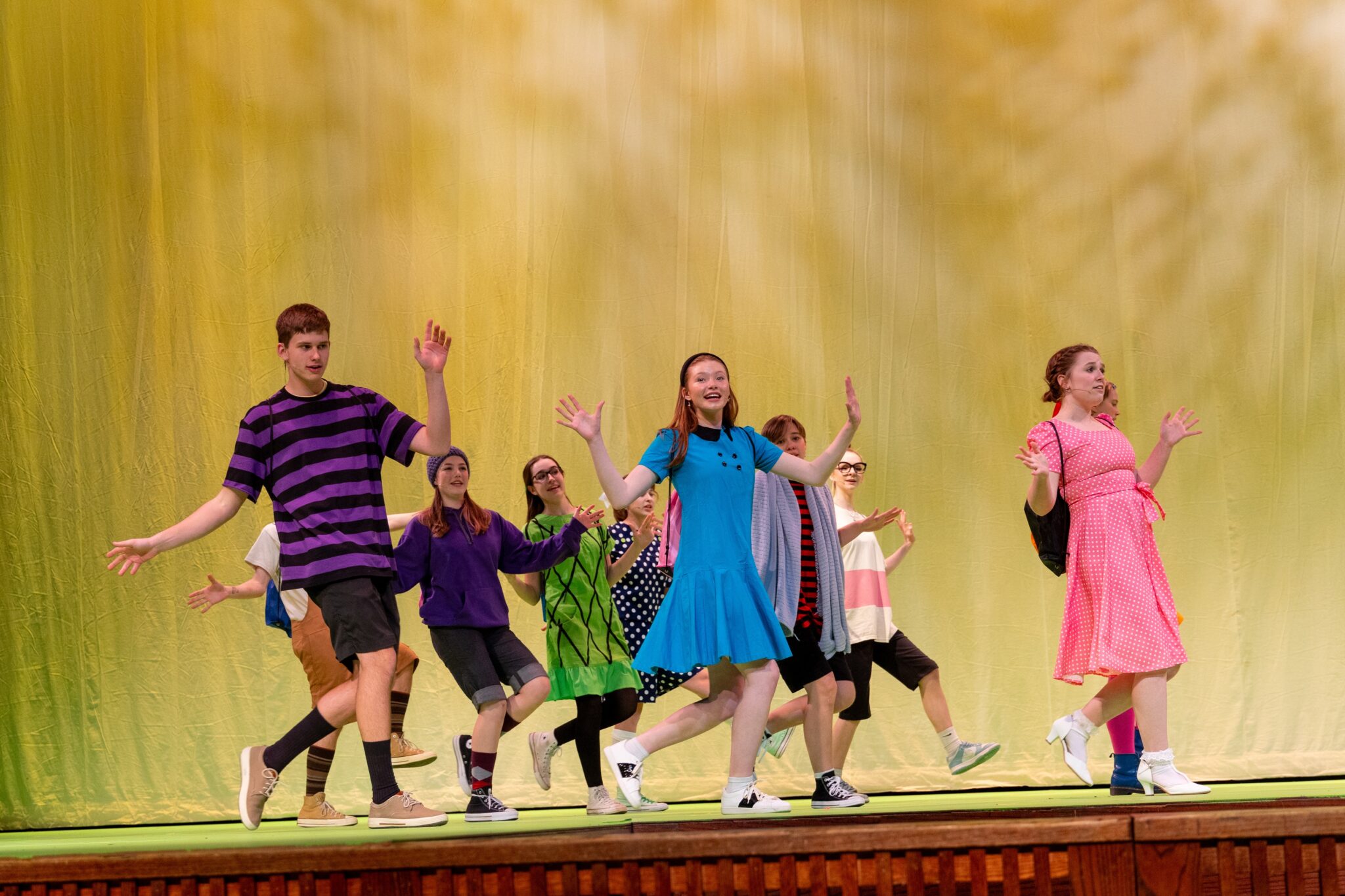 Students on stage