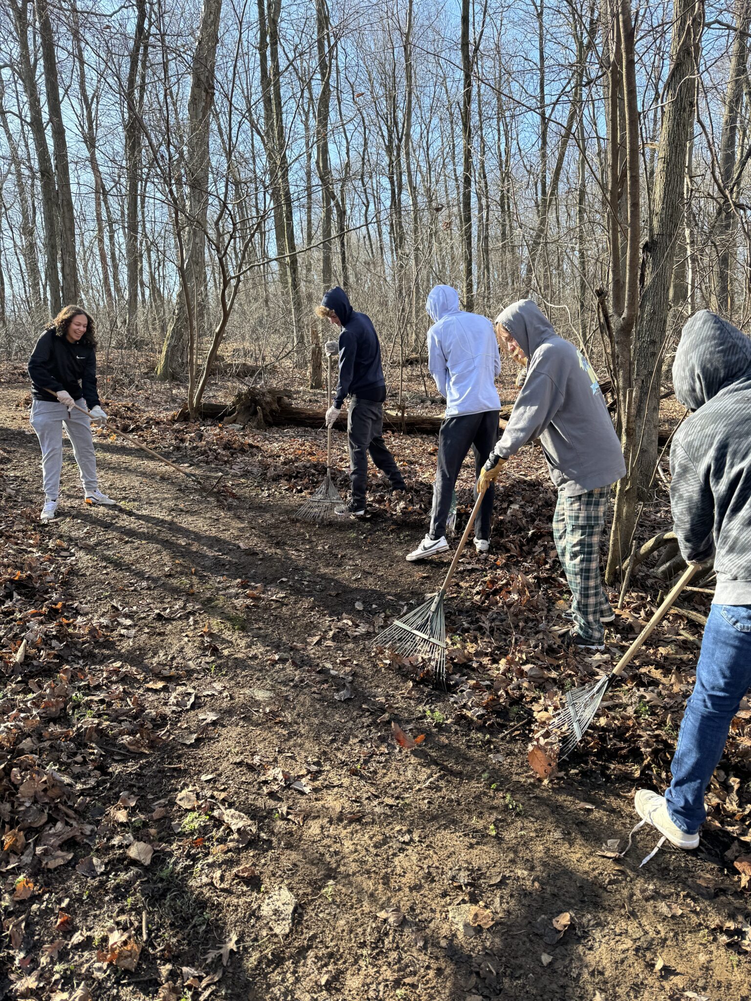 LM students working outside during World Changer Week