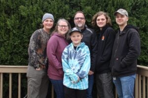 Jennifer Hoover with her family.