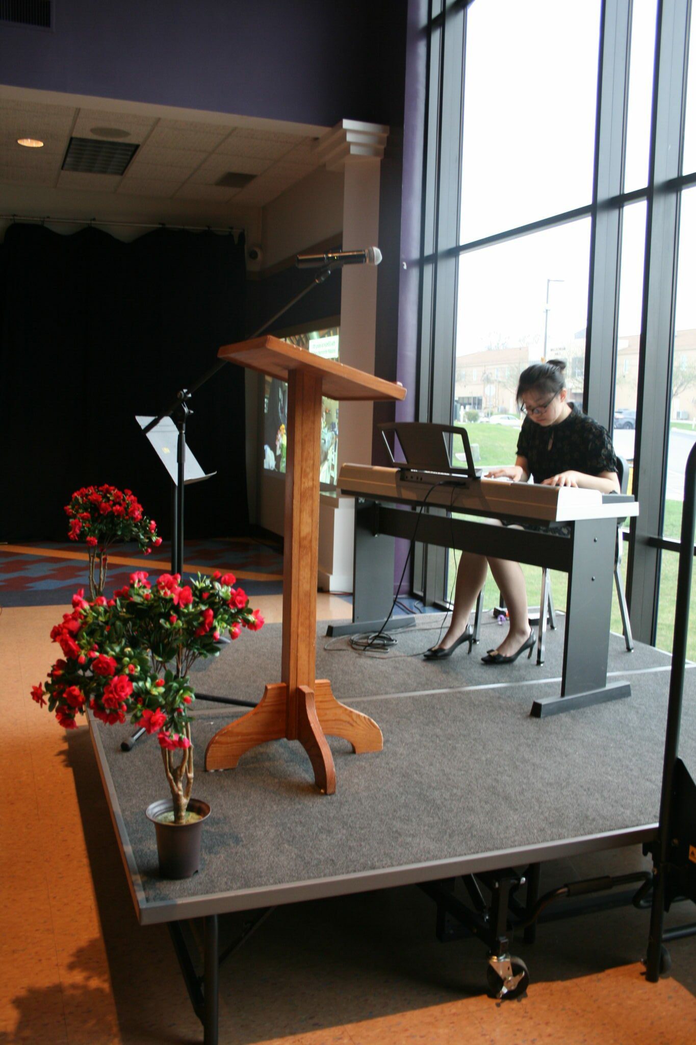 LM student playing the piano