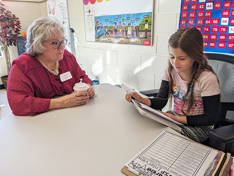 LM student reading