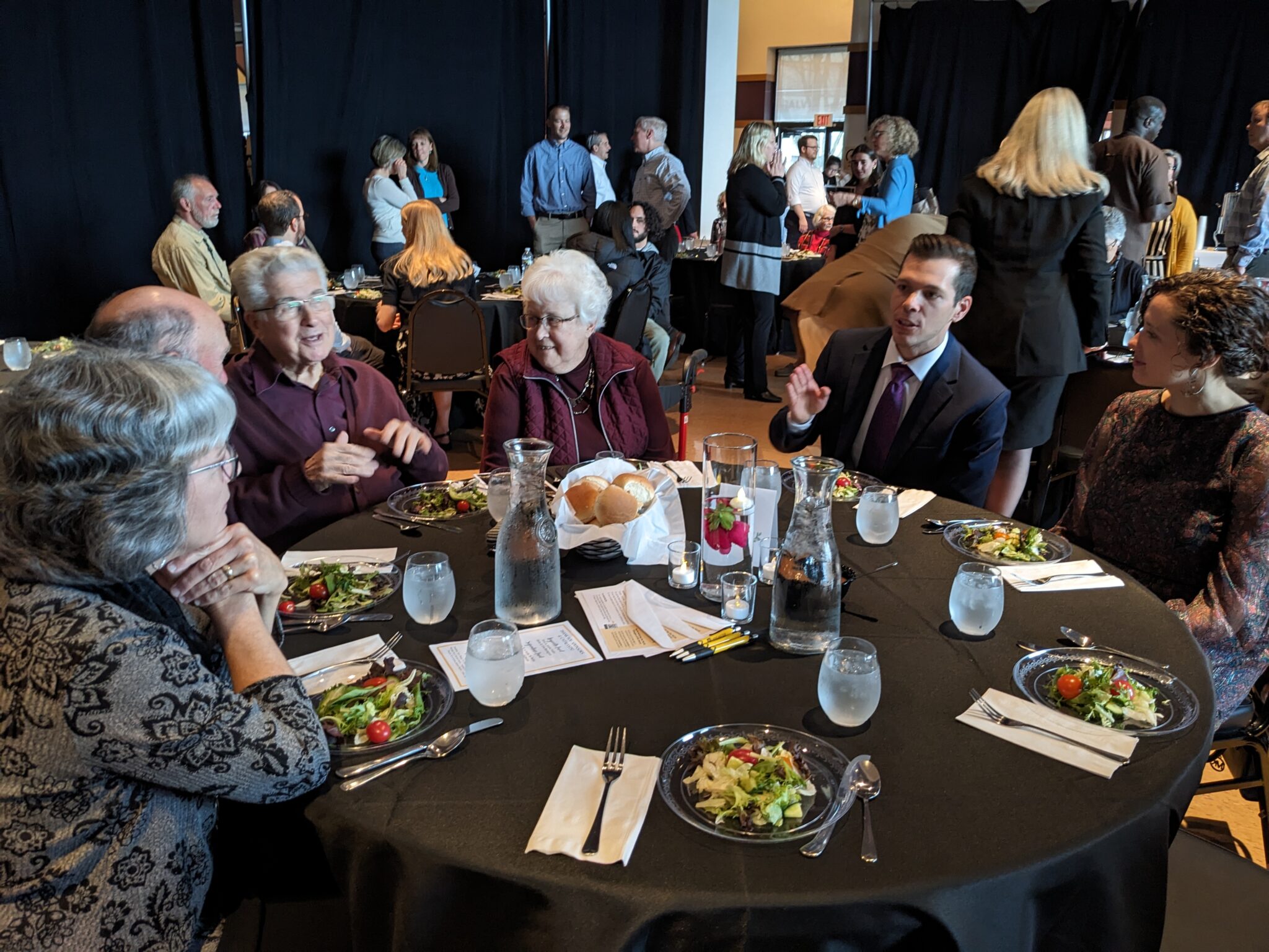 Gala attendees talking