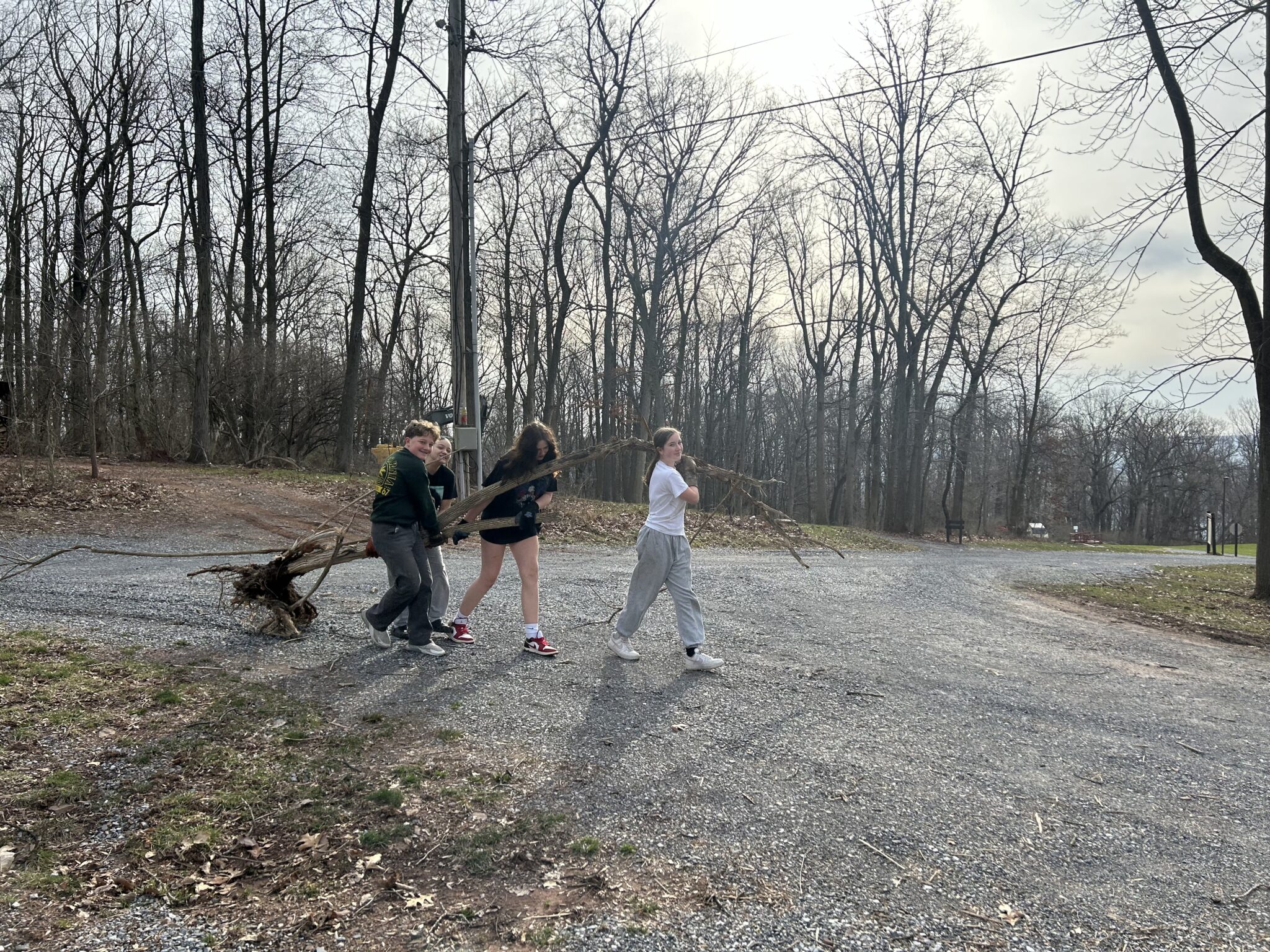 LM students working outside during World Changer Week