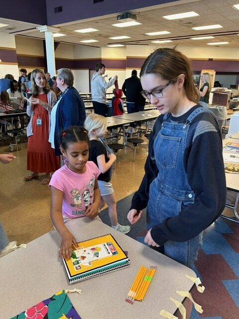 Students packing school kits during World Changers Week.