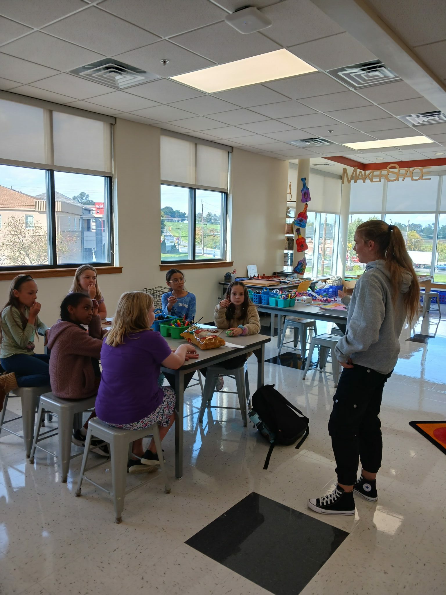 Claire Thomas and Math4Girls members