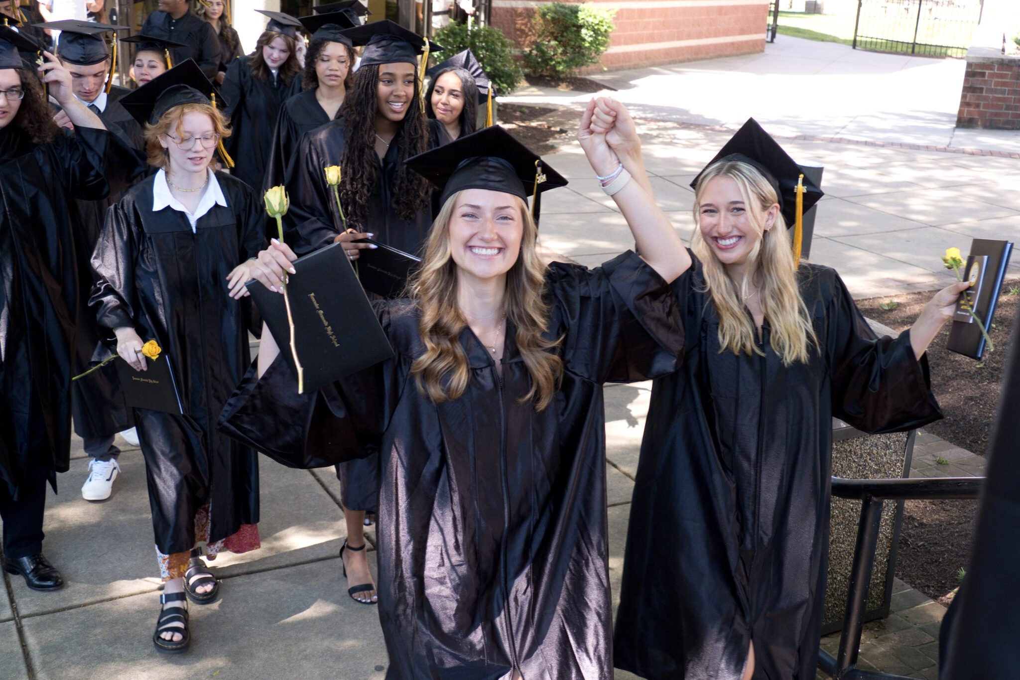 Students walking out of Graduation