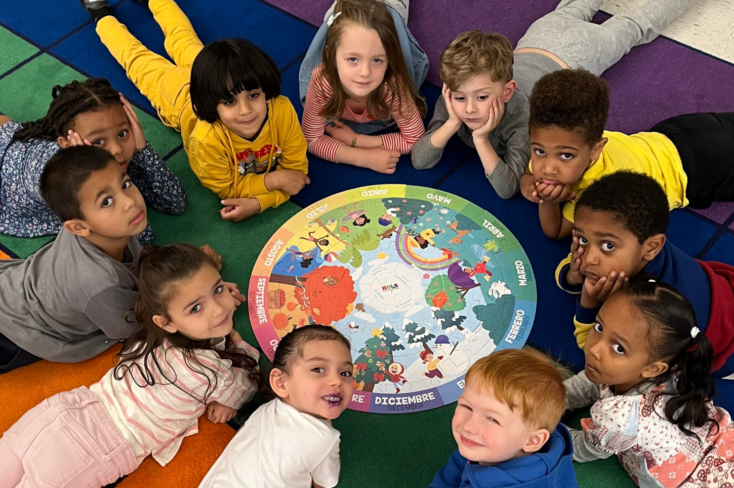 students in a circle