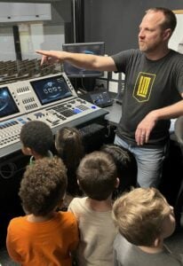Ryan Rohrer with students