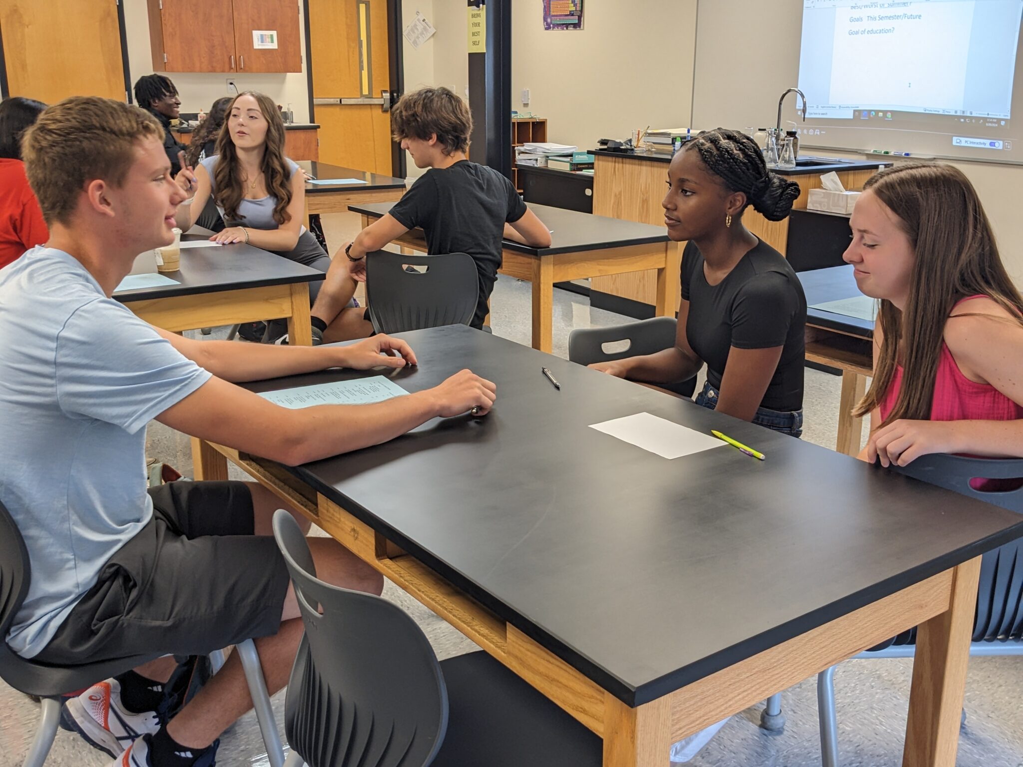 Students in class