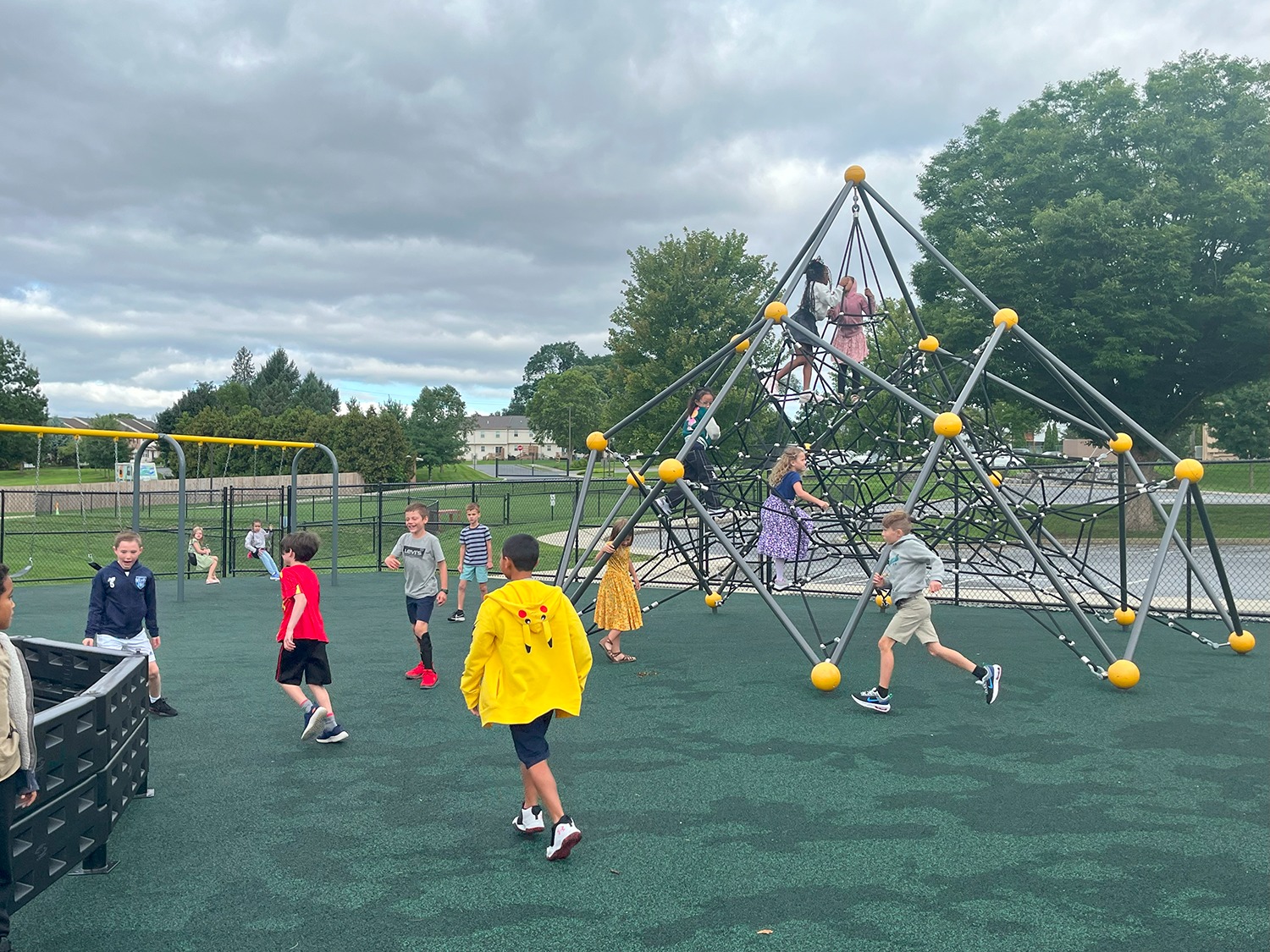 Elementary students on the playground